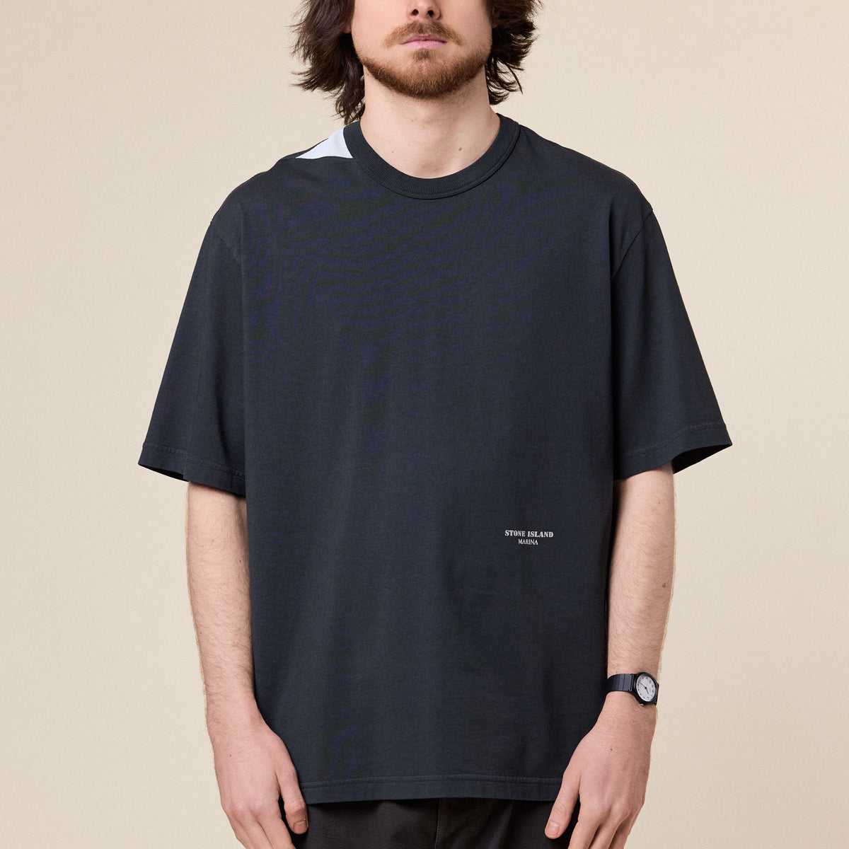 Stone Island Marina - Oversized Combed Cotton T-Shirt - Lead Grey 