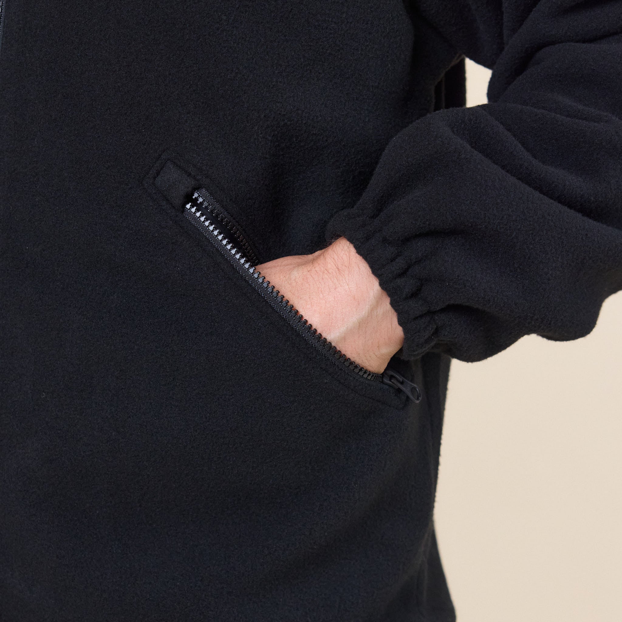 GR10K - Polartec Collared Reversible Fleece Jacket - Black