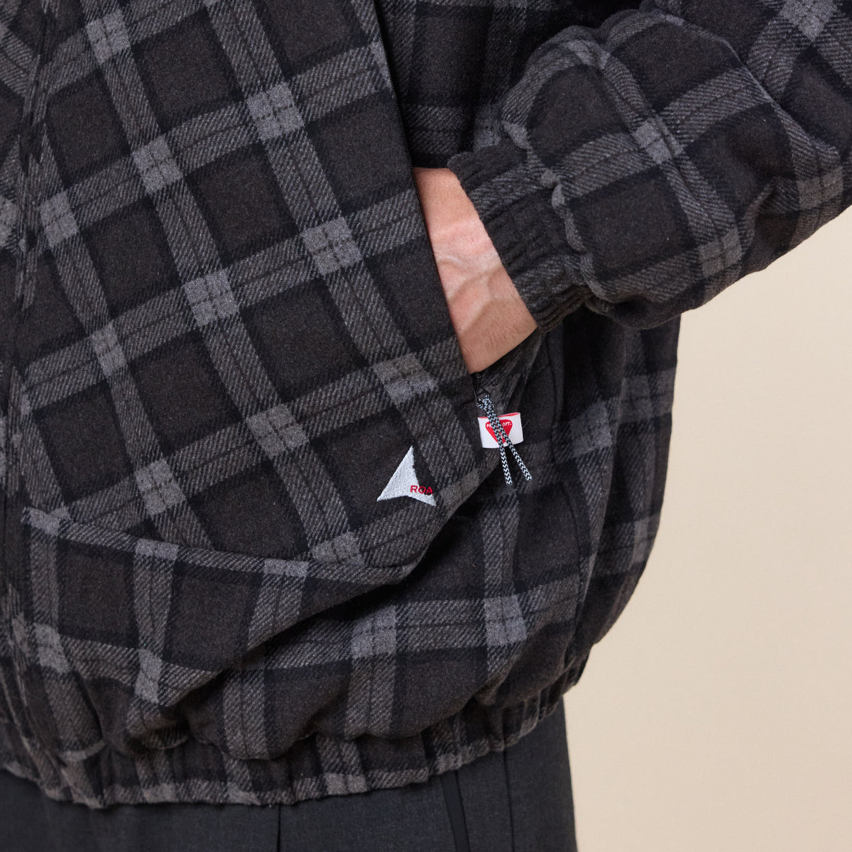 Roa Hiking - Logger Wool Primaloft Checked Jacket - Anthracite 