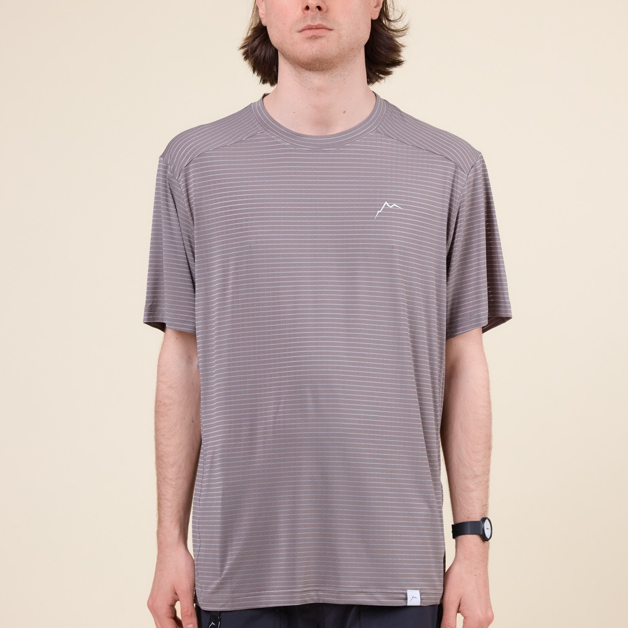 CAYL "Climb As You Love" - Stripe Logo Short Sleeve T-Shirt - Grey