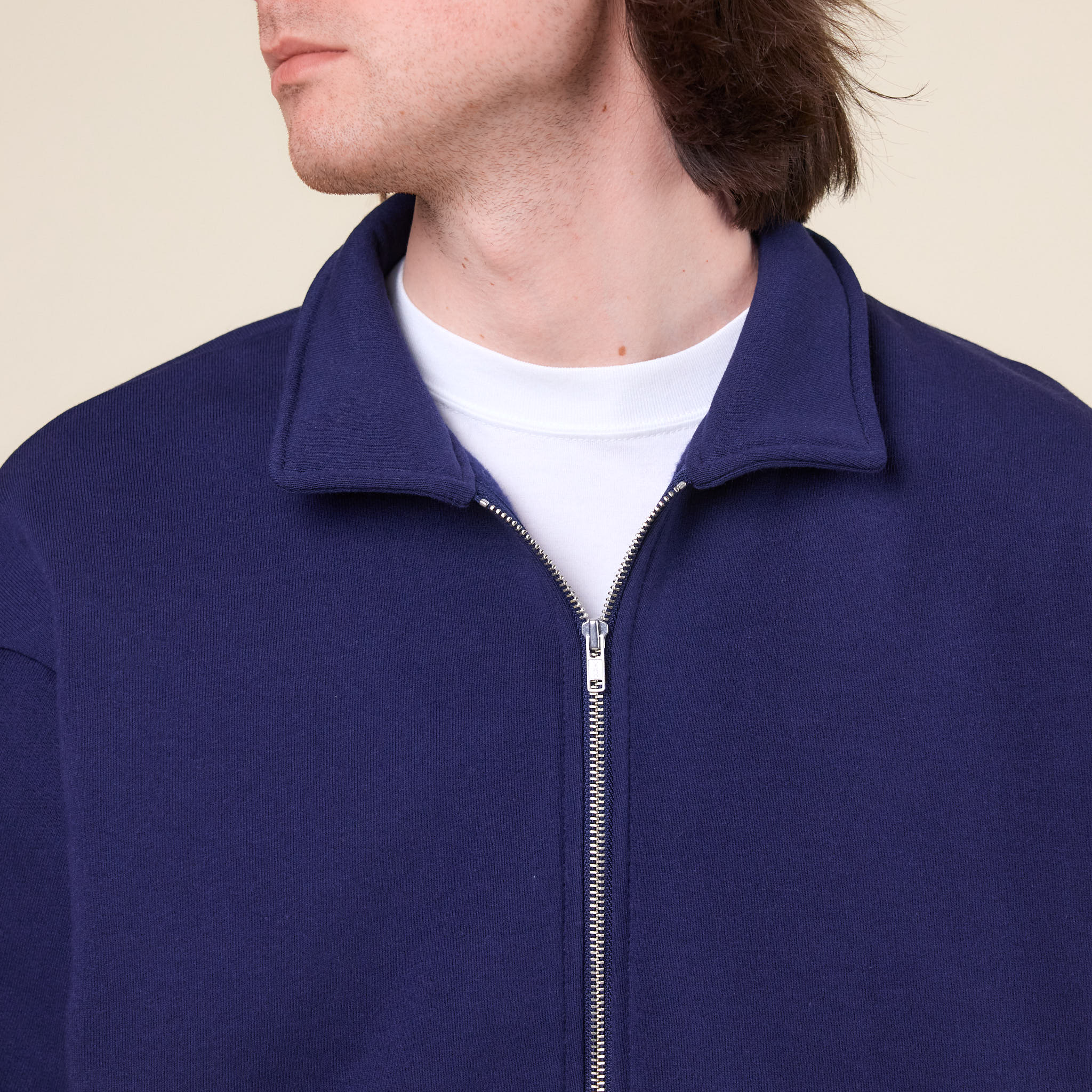 Cease - Collar Zip Sweatshirt - Navy Blue