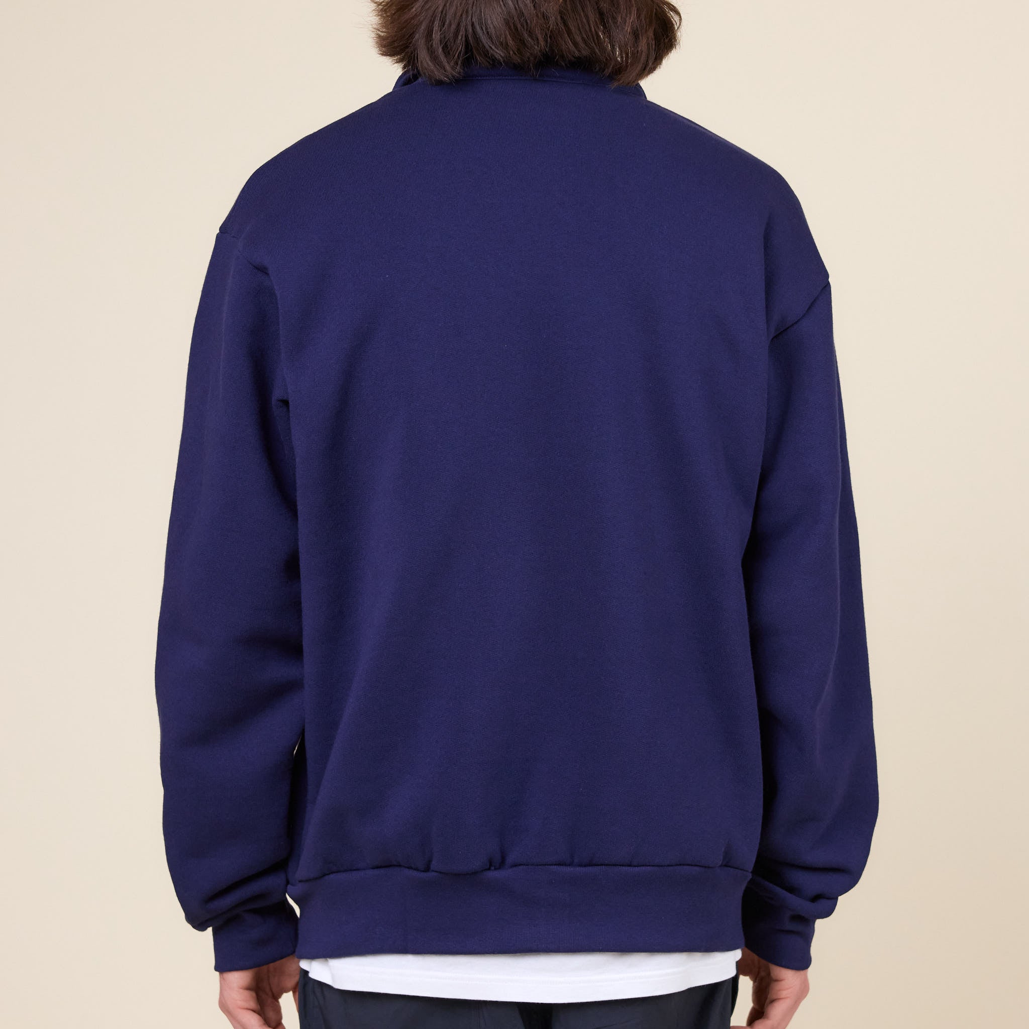 Cease - Collar Zip Sweatshirt - Navy Blue
