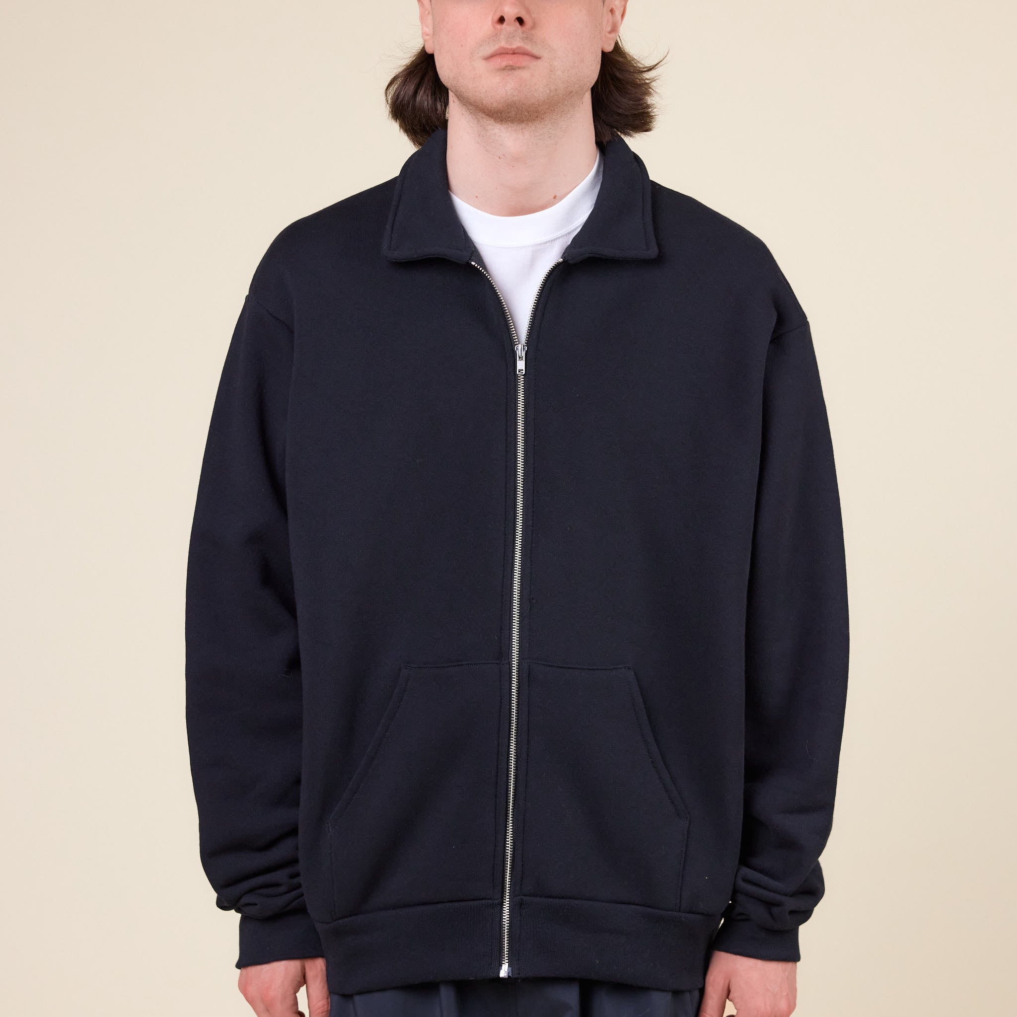 Cease - Collar Zip Sweatshirt - Black