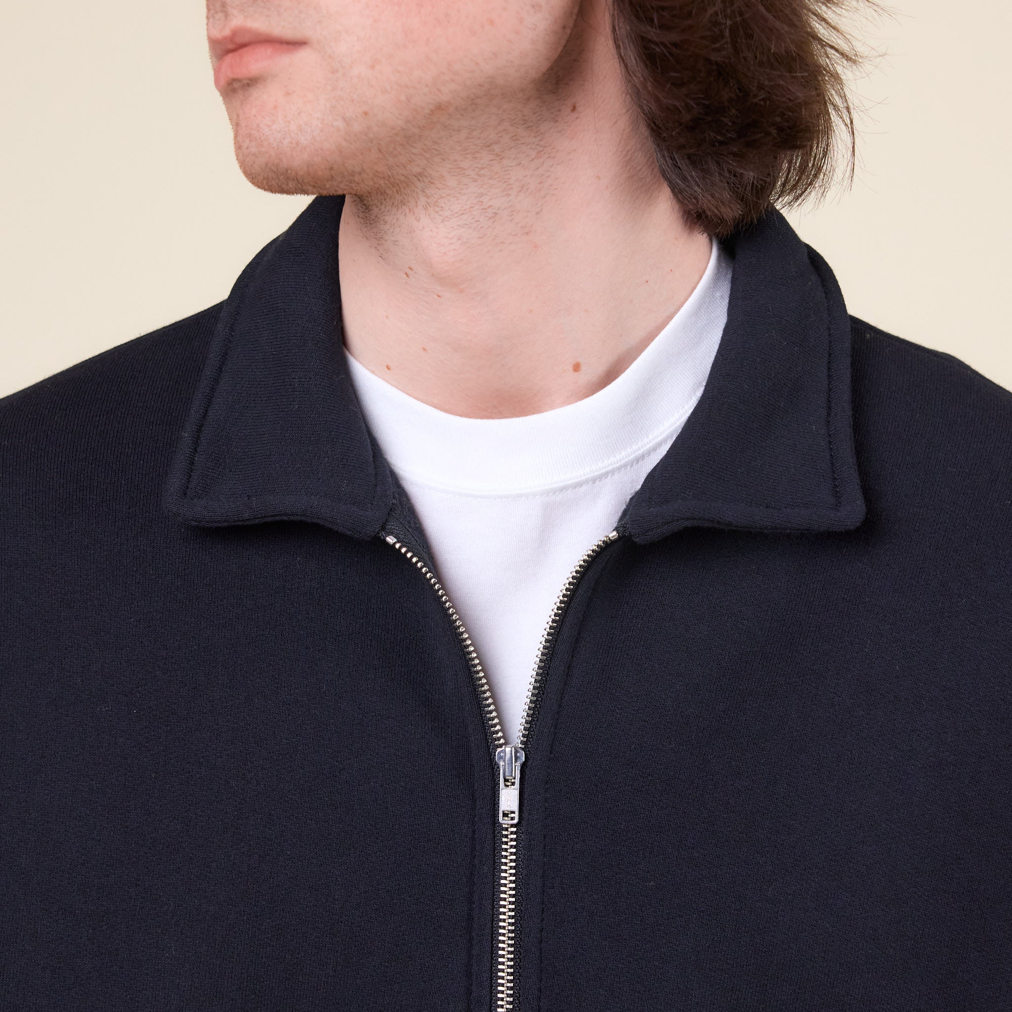 Cease - Collar Zip Sweatshirt - Black