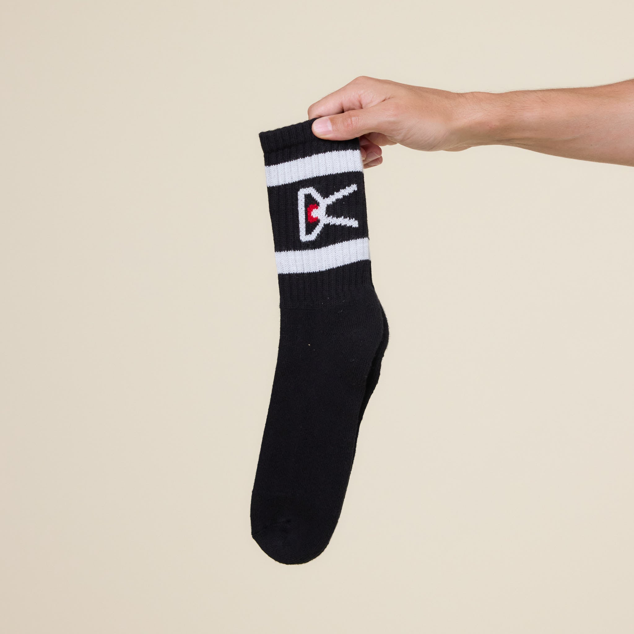 District Vision - USA Cotton Socks 2 Pack - Black & White Stripe