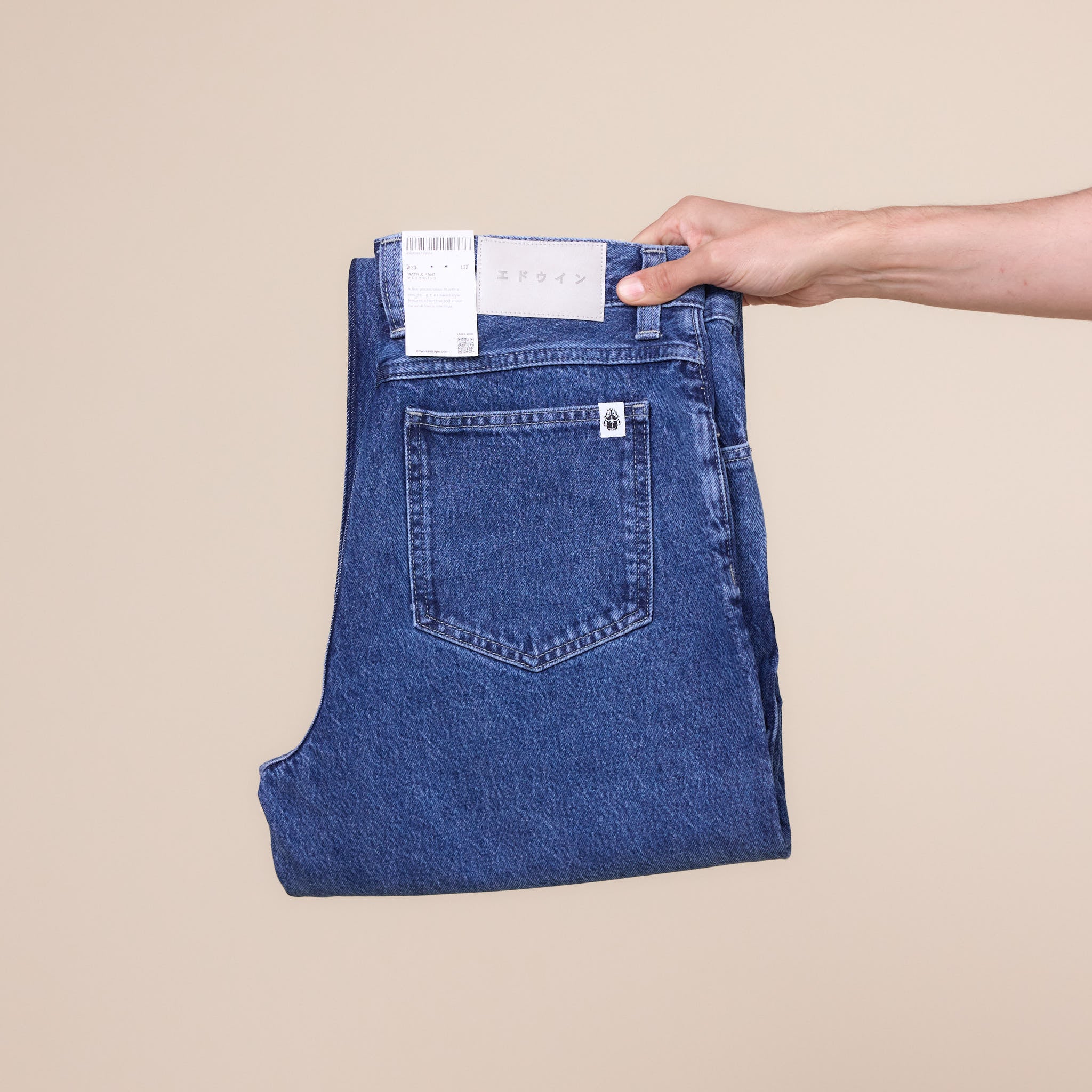 Edwin Jeans - Matrix Wide Pant - Blue Mid Marble Wash