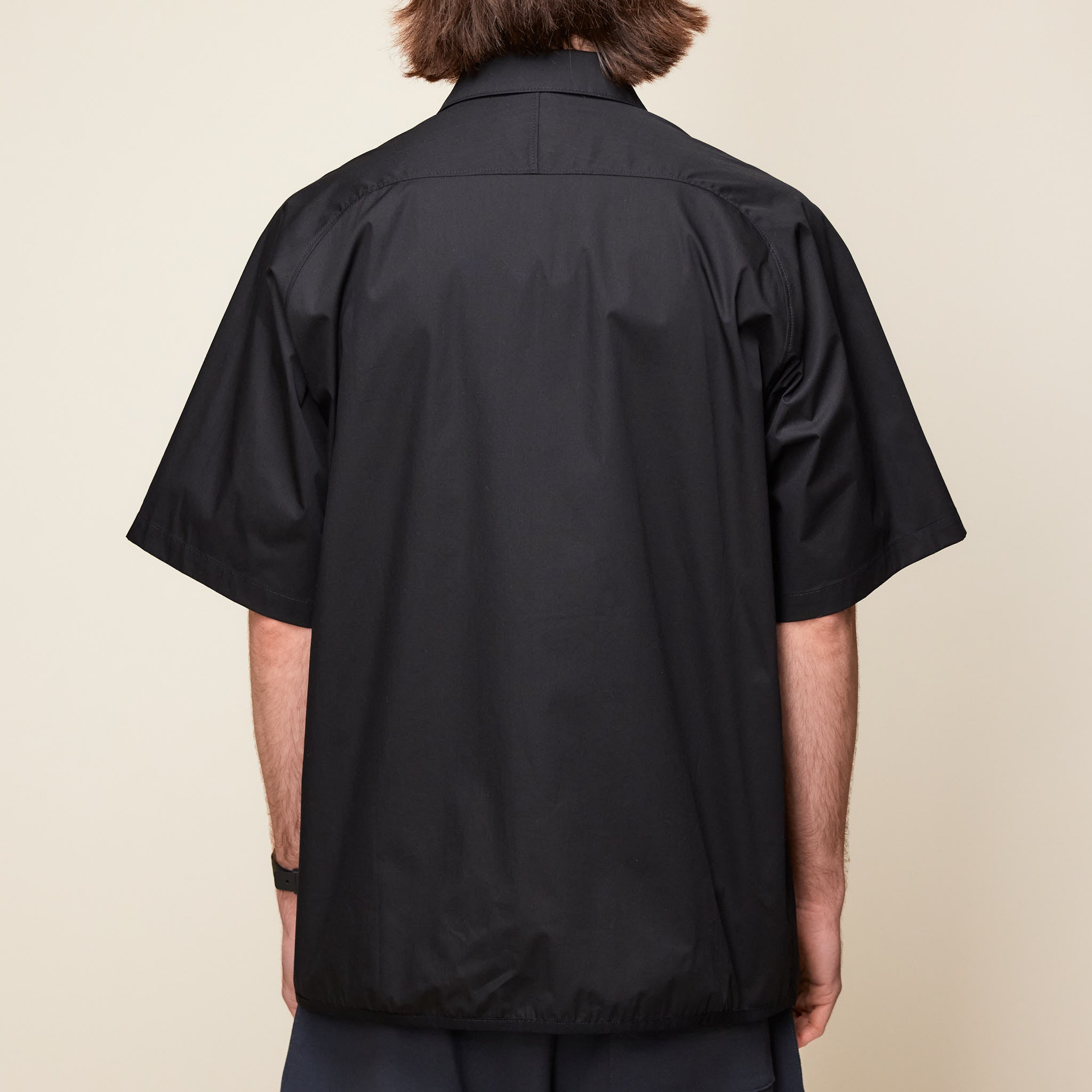 GR10K - Poplin Zipped Short Sleeve Shirt - Black BG127084DI-09-M