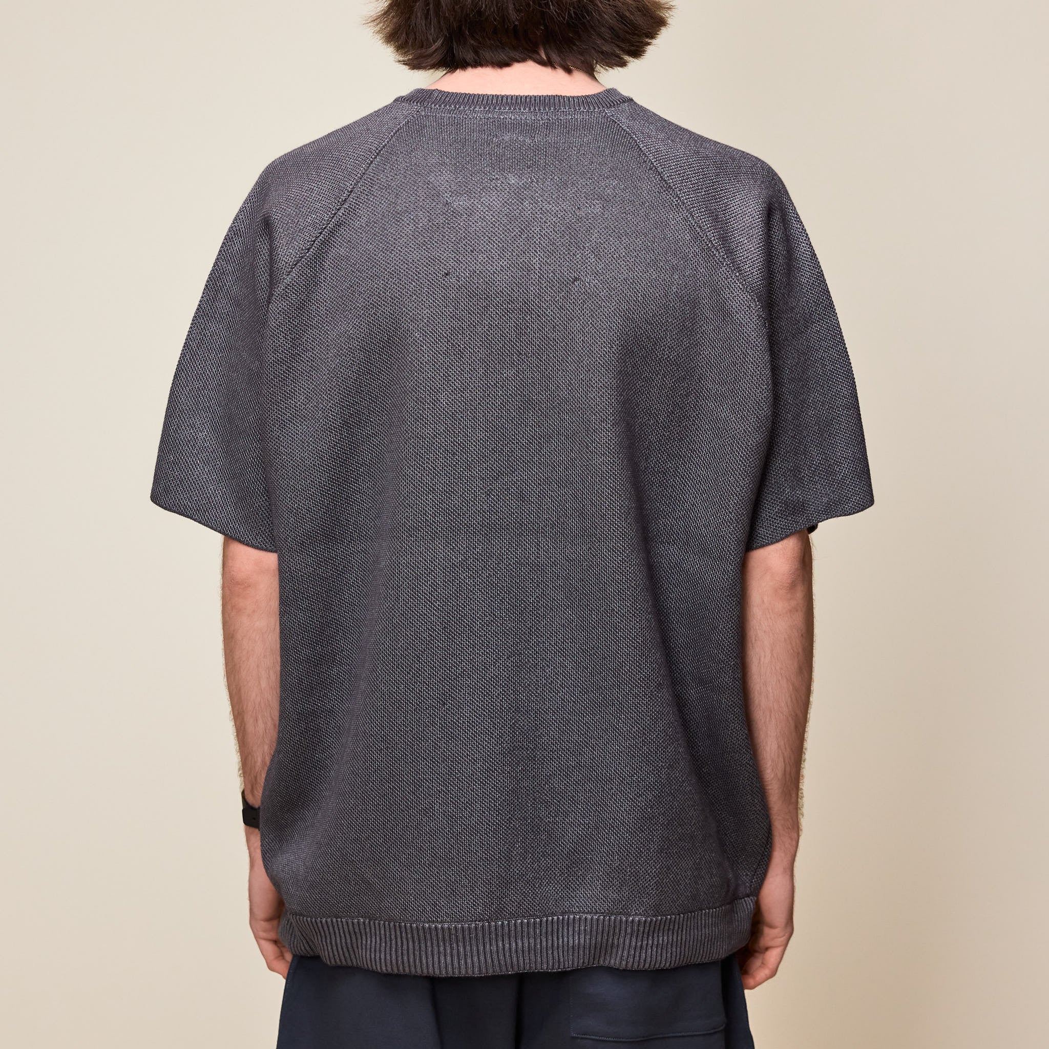 GR10K - Blended High Molecular Knit T-Shirt - Stone Grey BG245153JB