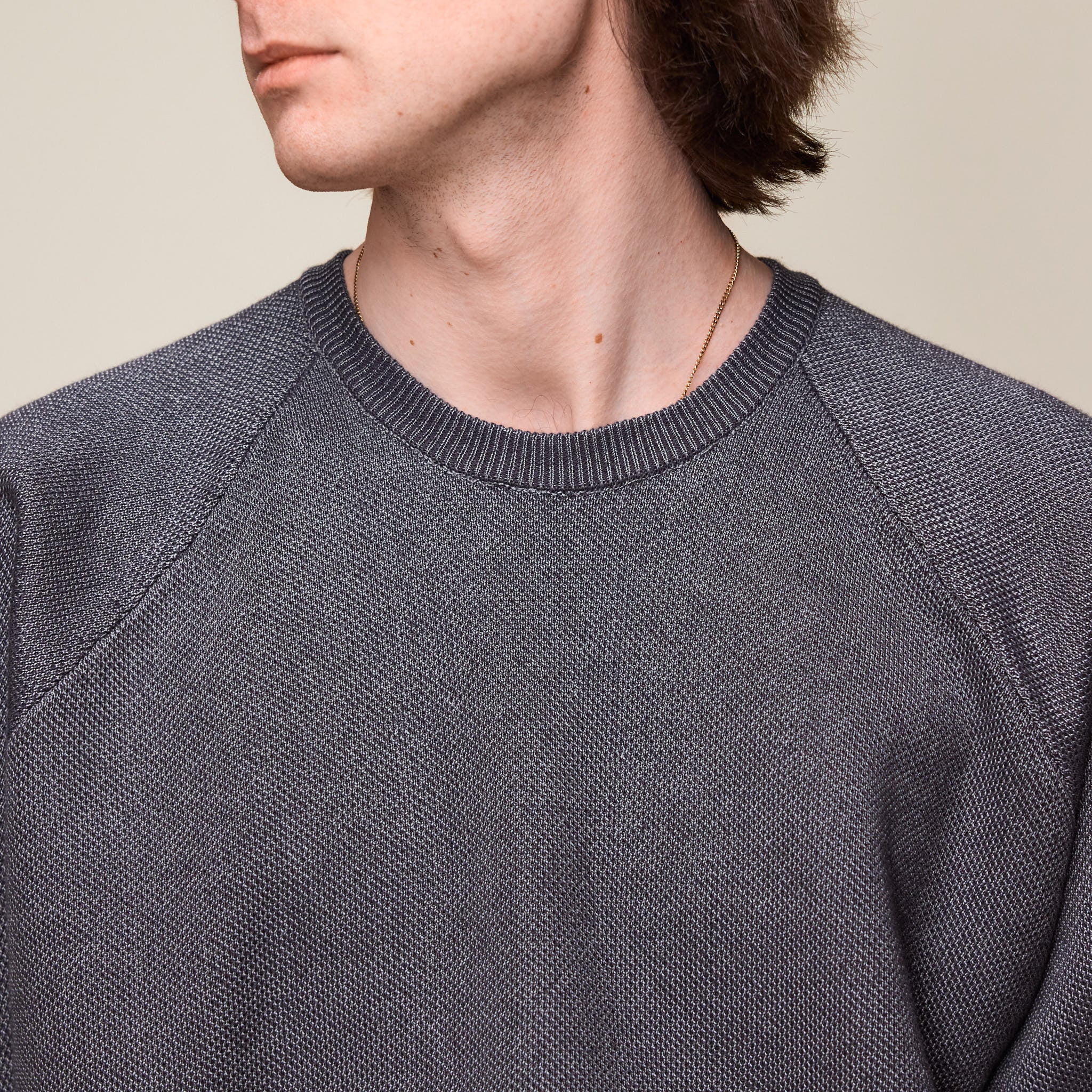 GR10K - Blended High Molecular Knit T-Shirt - Stone Grey BG245153JB