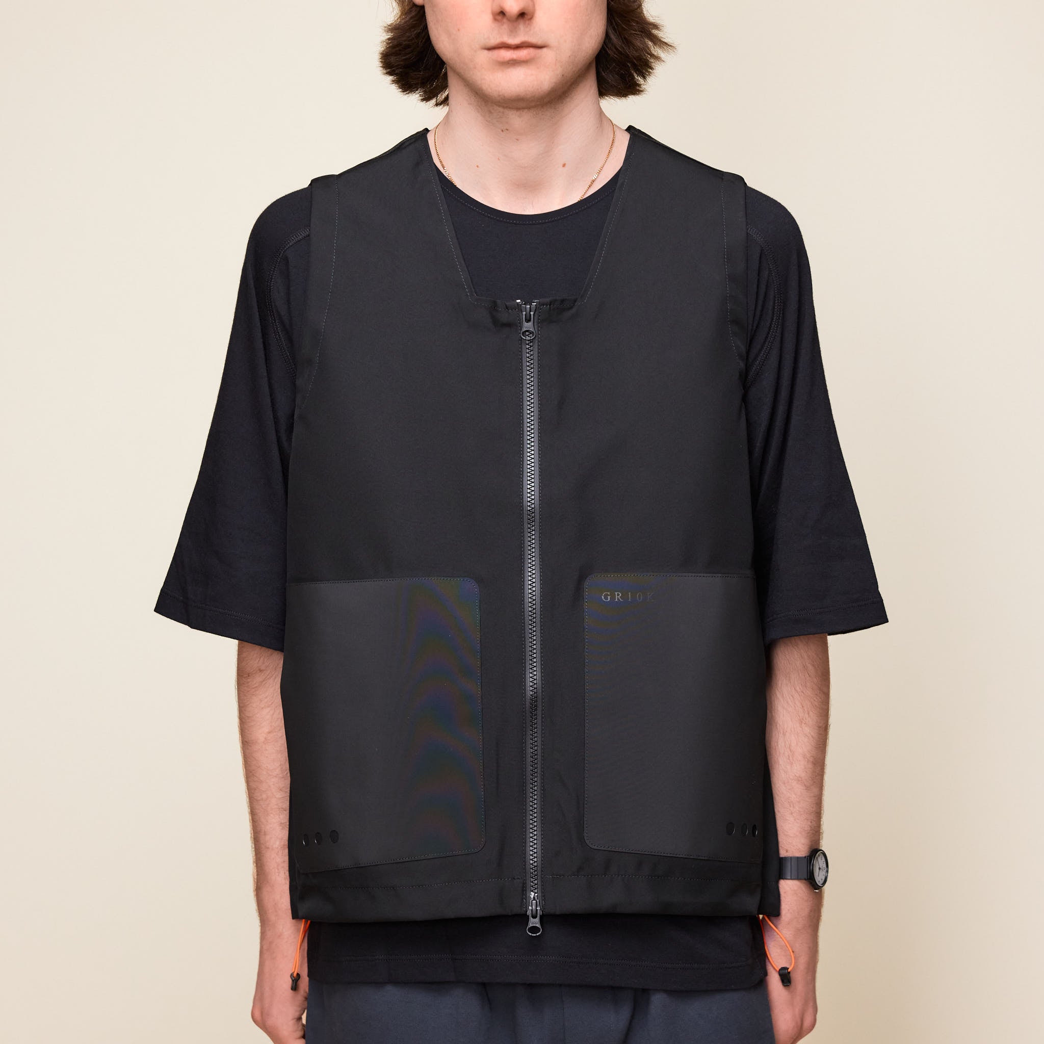 GR10K - Laser Cut Vest - Black BG333097AA-01-M