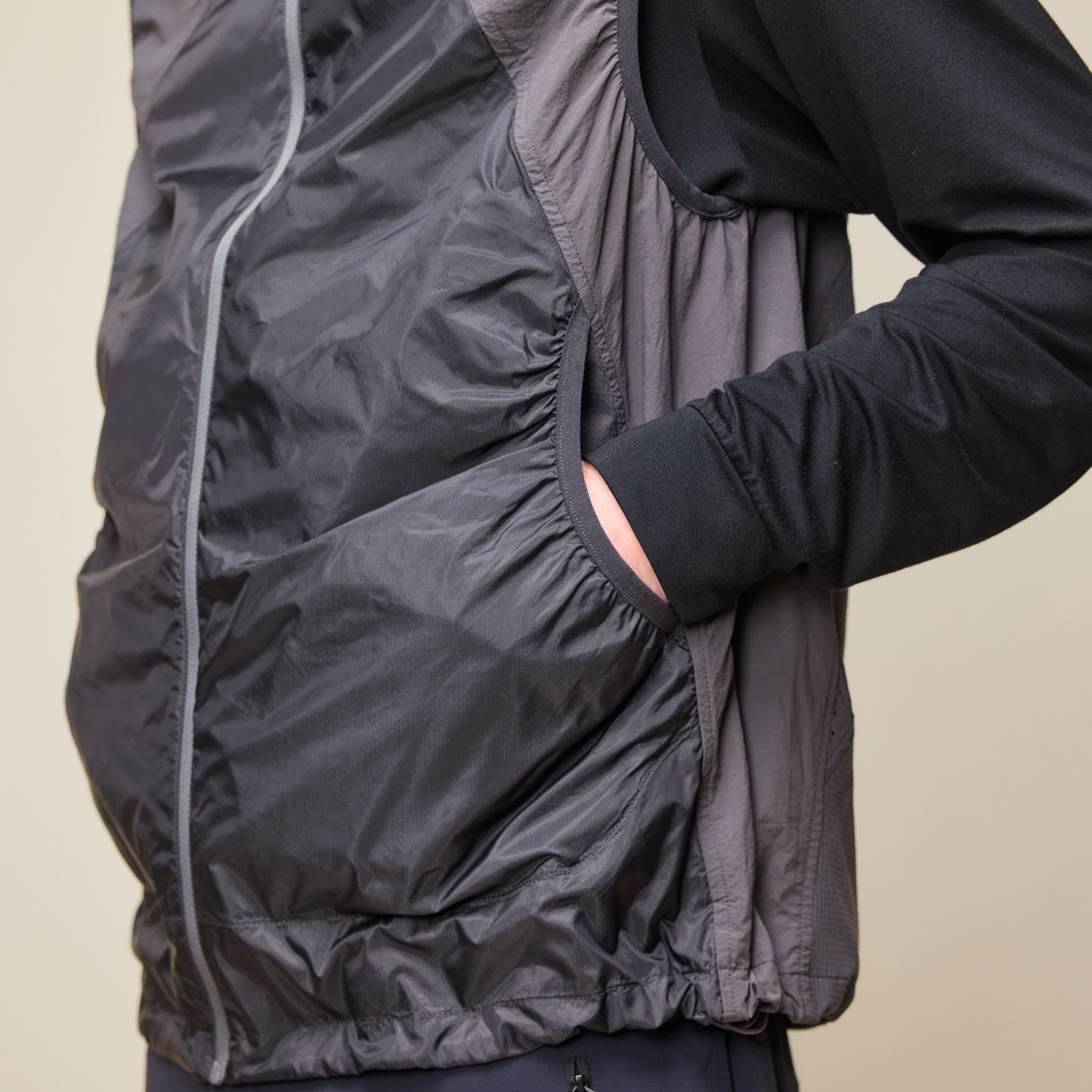 Hiking Patrol - Light Technical Vest Jacket - Dark Grey