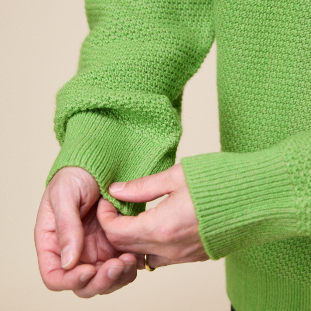 Homme Plissé Issey Miyake - Rustic Knitwear Jumper - Green HP48KN221