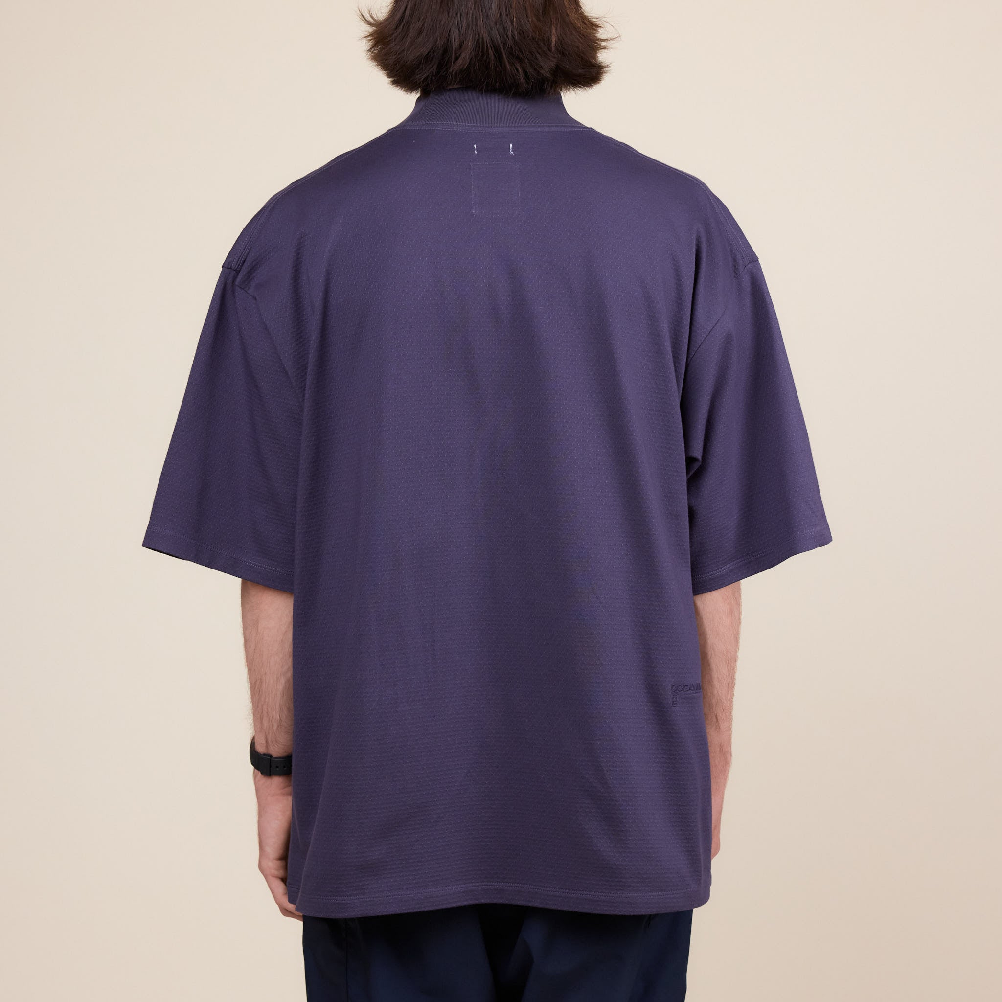 Nanamica - Coolmax Mockneck T-Shirt - Vintage Washed Navy
