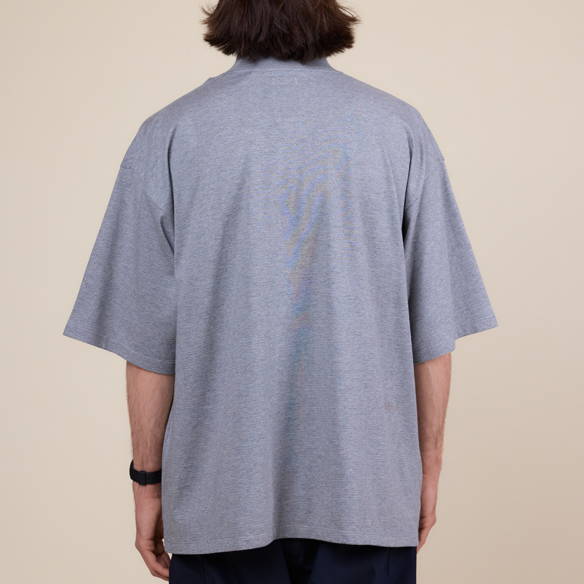 Nanamica - Coolmax Mockneck T-Shirt - Heather Grey