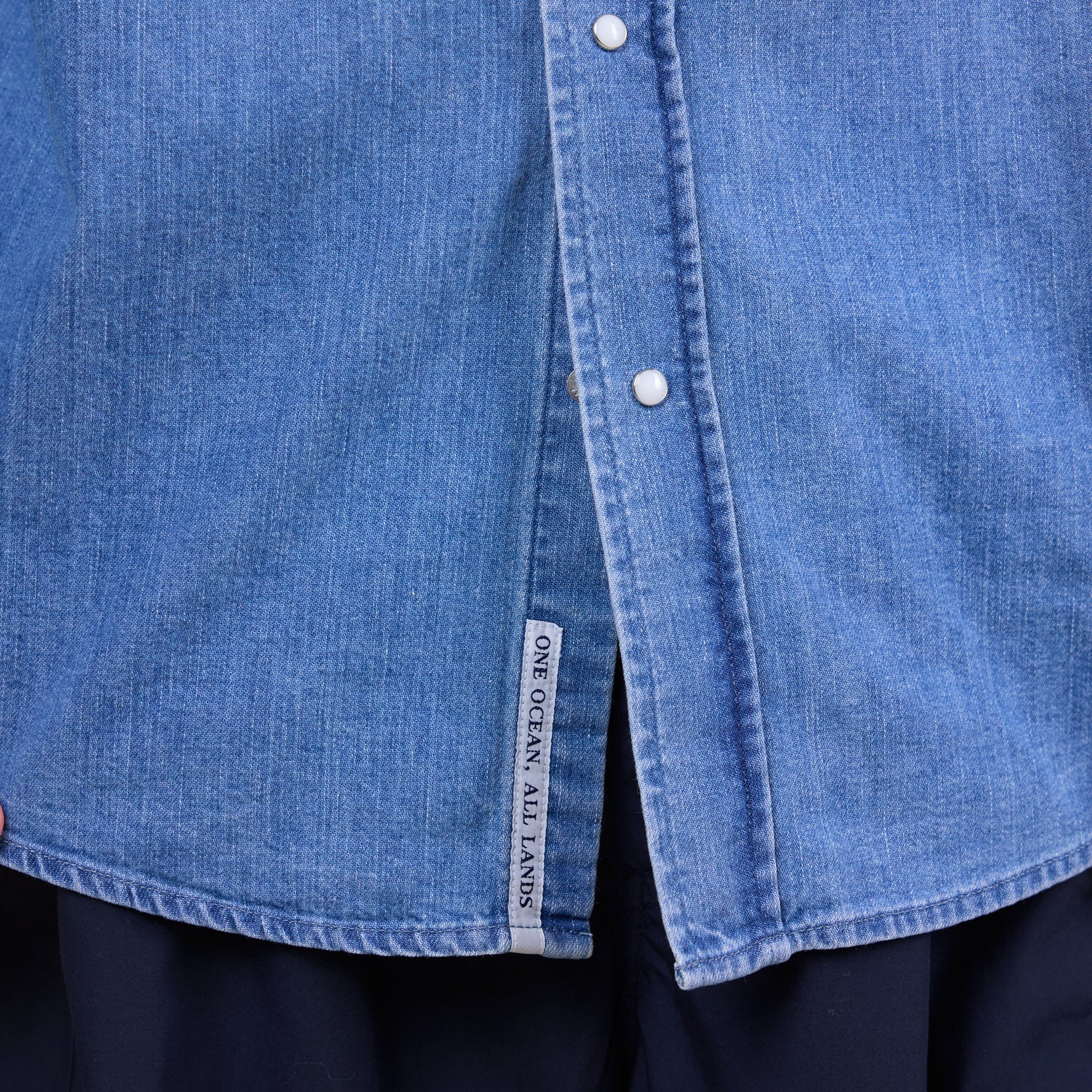 Nanamica - Regular Collar Light Denim Shirt - Indigo