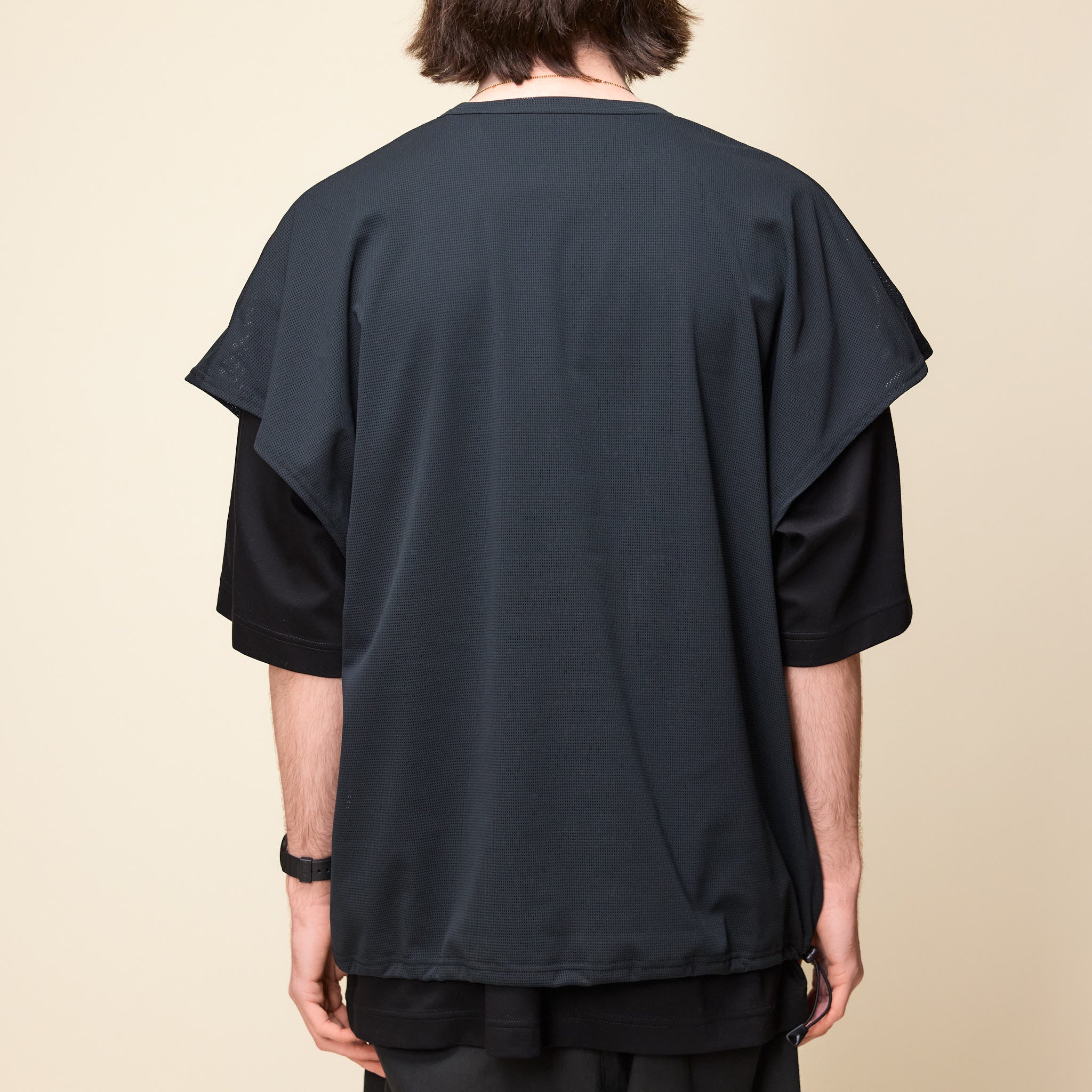 Poliquant - Layered Short Sleeve T-Shirt - Black