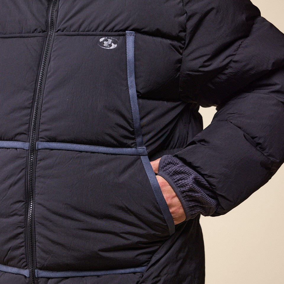 San San Gear - Taped Puffer Jacket - Black "SAN SAN gear stockists" "SAN SAN gear uk" "SAN SAN gear USA"