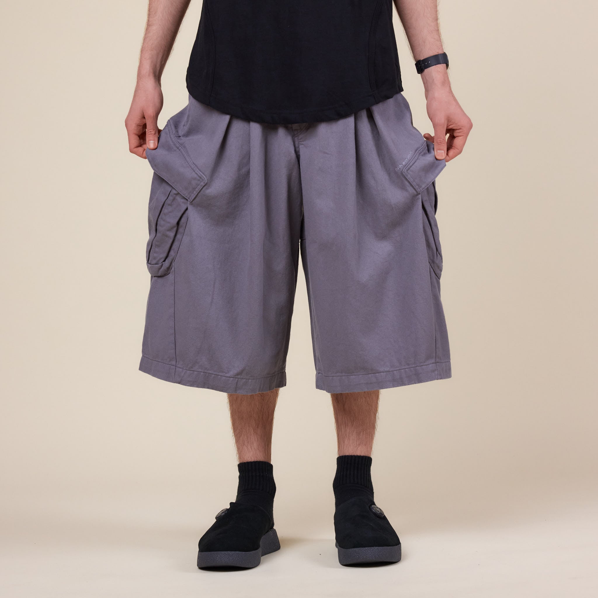 San San Gear - Capri Pant Cargo Shorts - Black