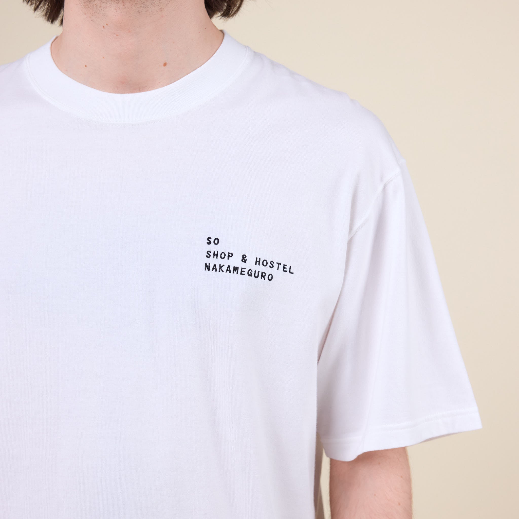 SO SHOP & HOSTEL NAKAMEGURO - Embroidered Logo T-Shirt - White