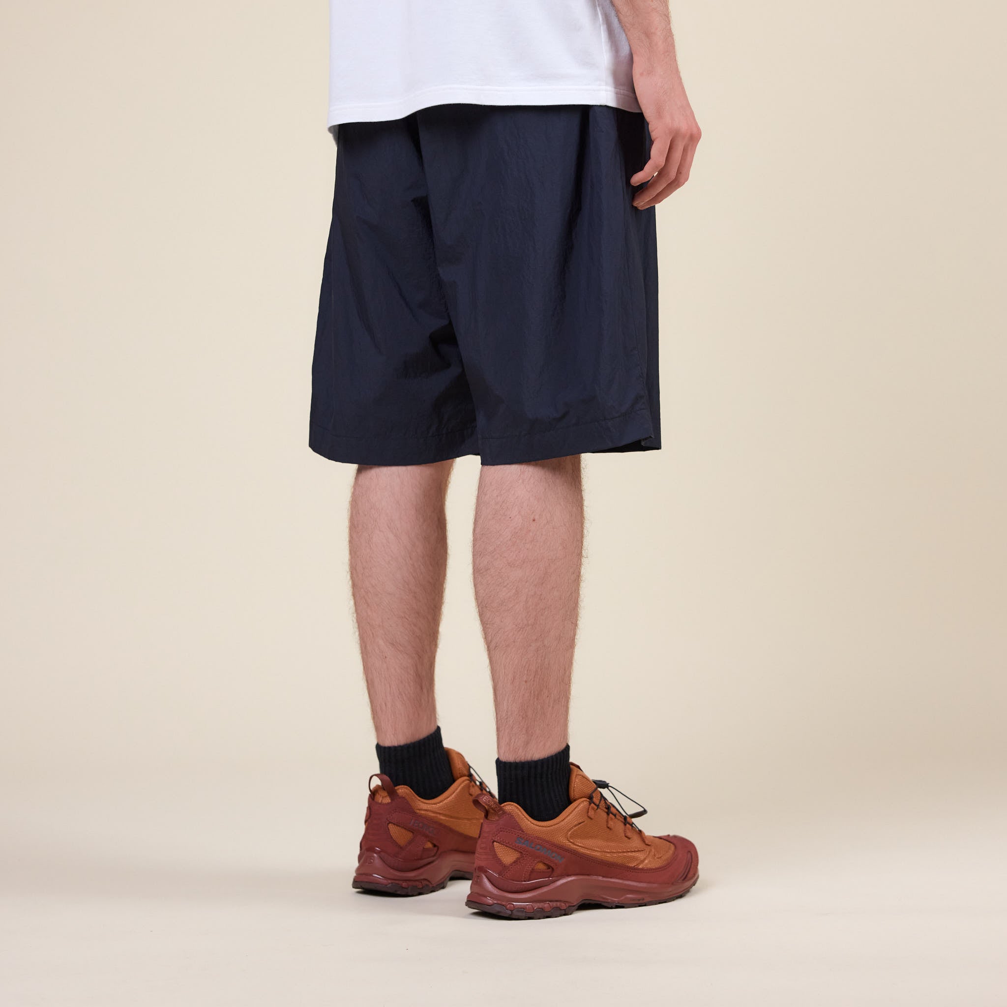 SO SHOP & HOSTEL NAKAMEGURO - Embroidered Nylon Shorts - Black