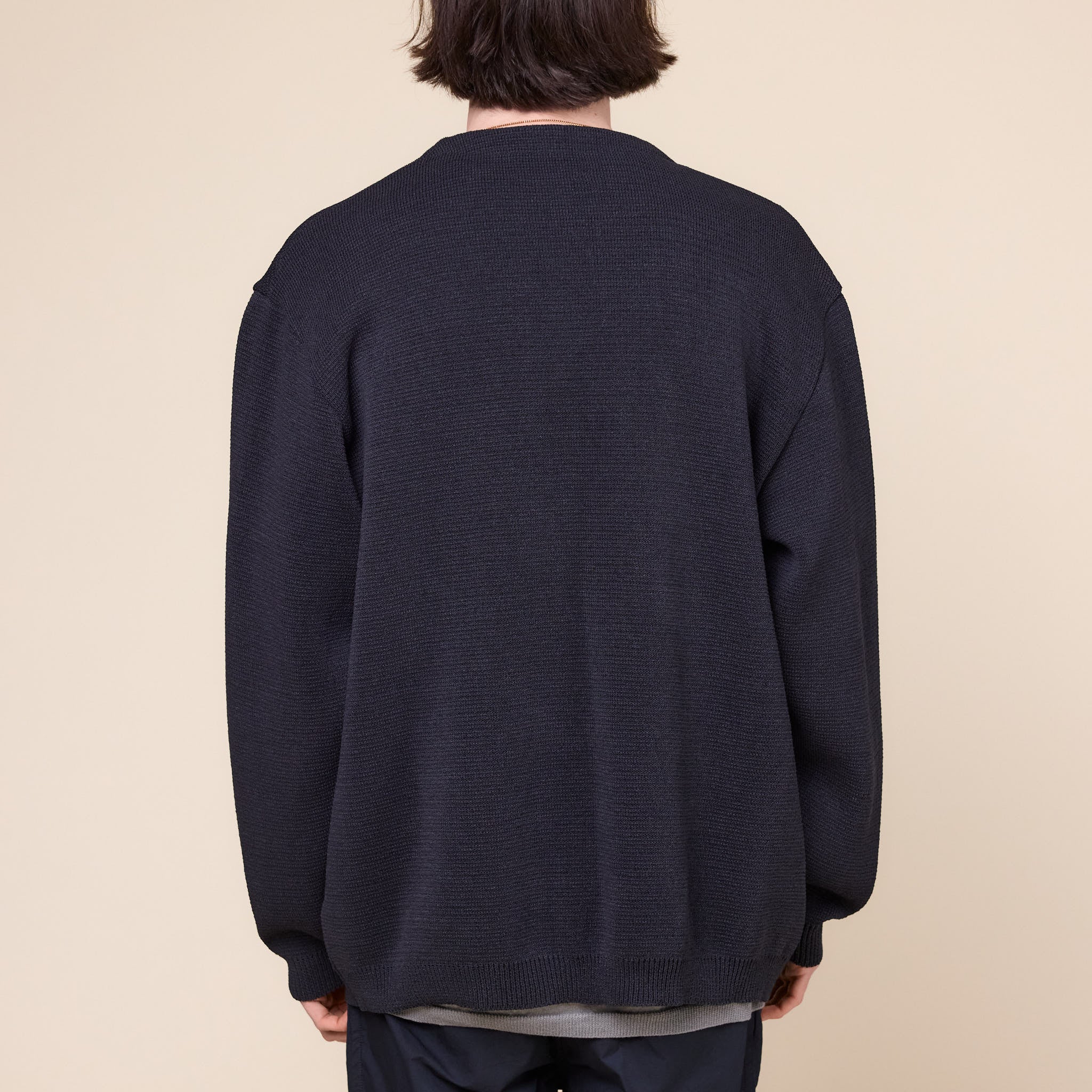 Still by Hand - Paper Mixed Zip Cardigan - Ink Black