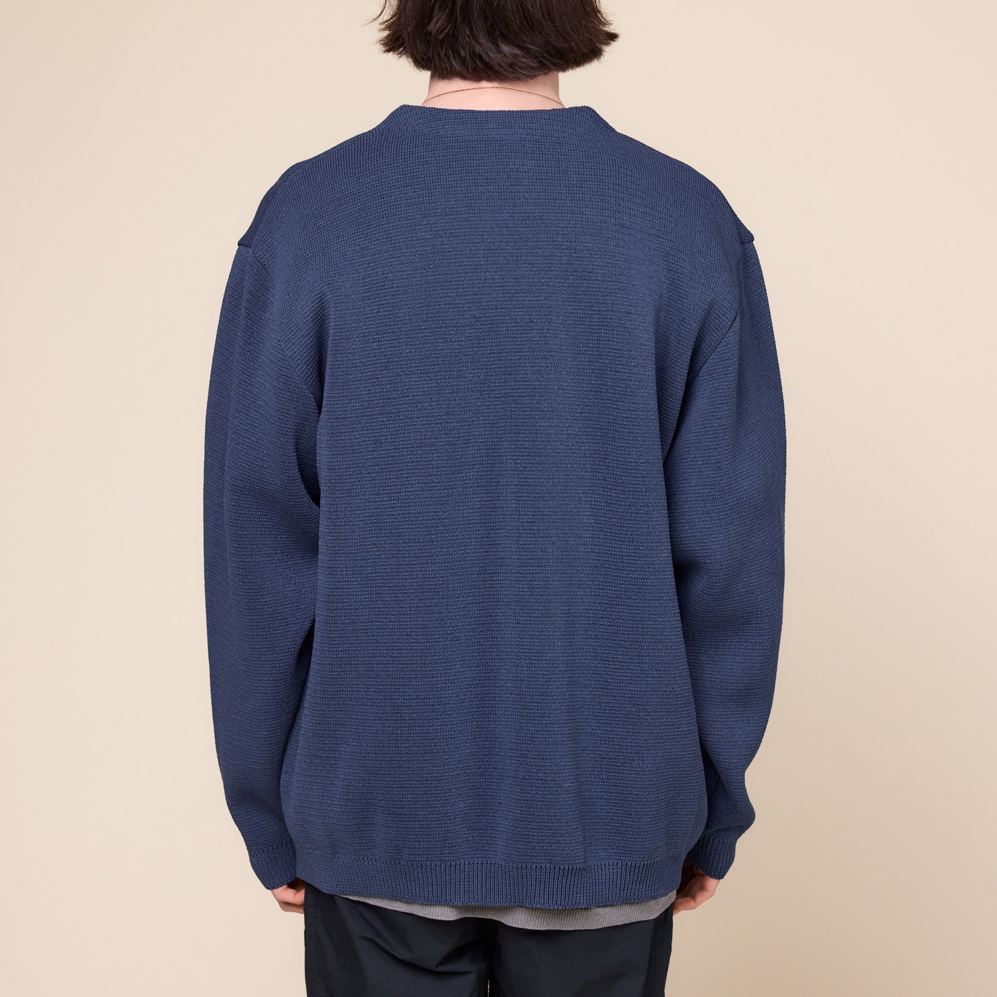 Still by Hand - Paper Mixed Zip Cardigan - Slate Blue