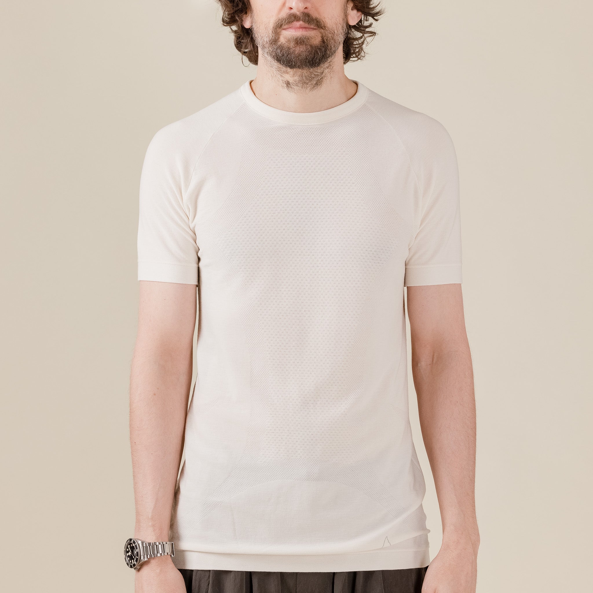Roa Hiking - Seamless Short Sleeve T-Shirt - Beige Style Number: RBM0021FA19 1259201 "roa stockists" "roa hiking stockists" "roa stockist uk" "roa stockist London"