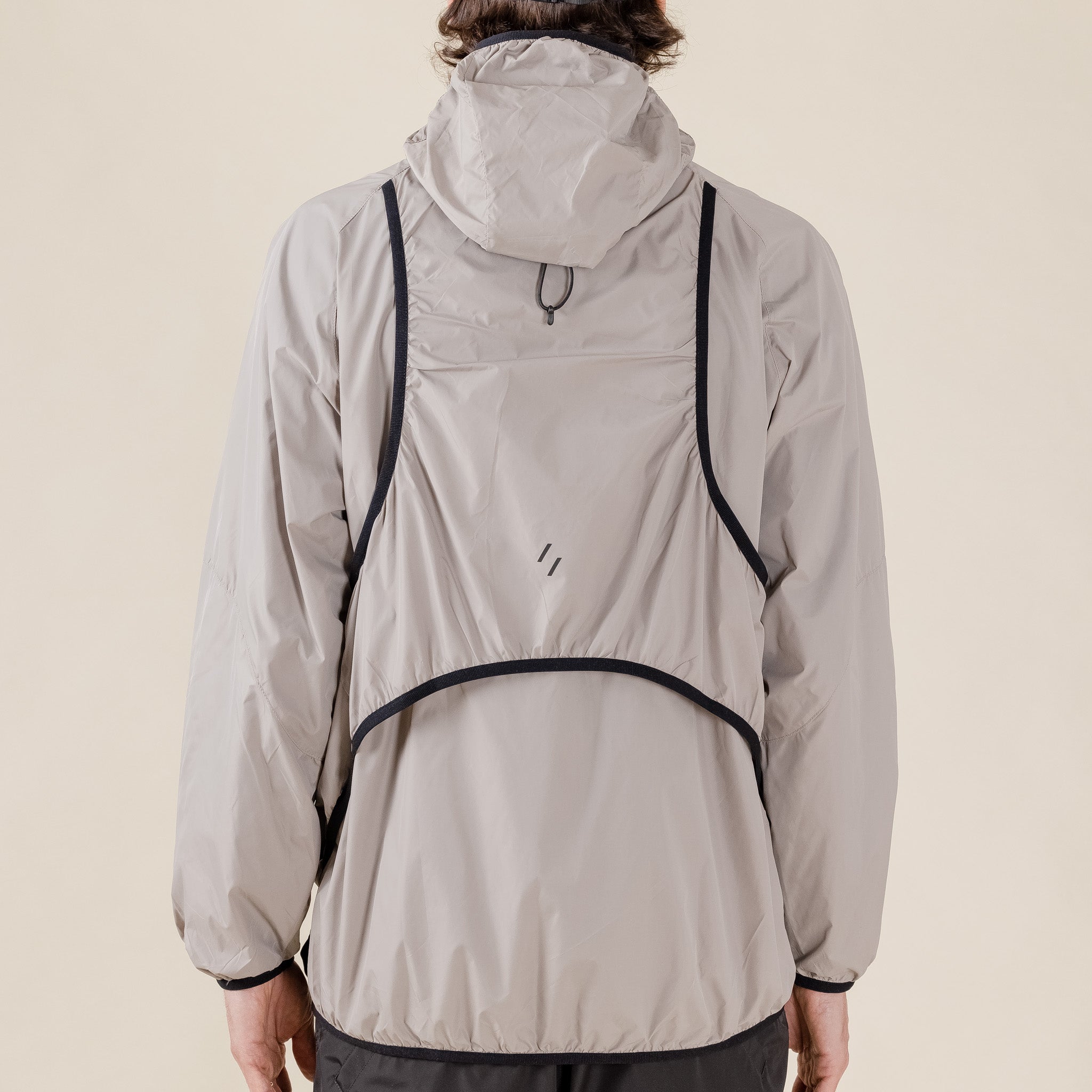 Welter Experiment - WOL031 Rhombus Packable Jacket - Cream "welter experiment stockist" "welter experiment UK" "welter experiment korea"