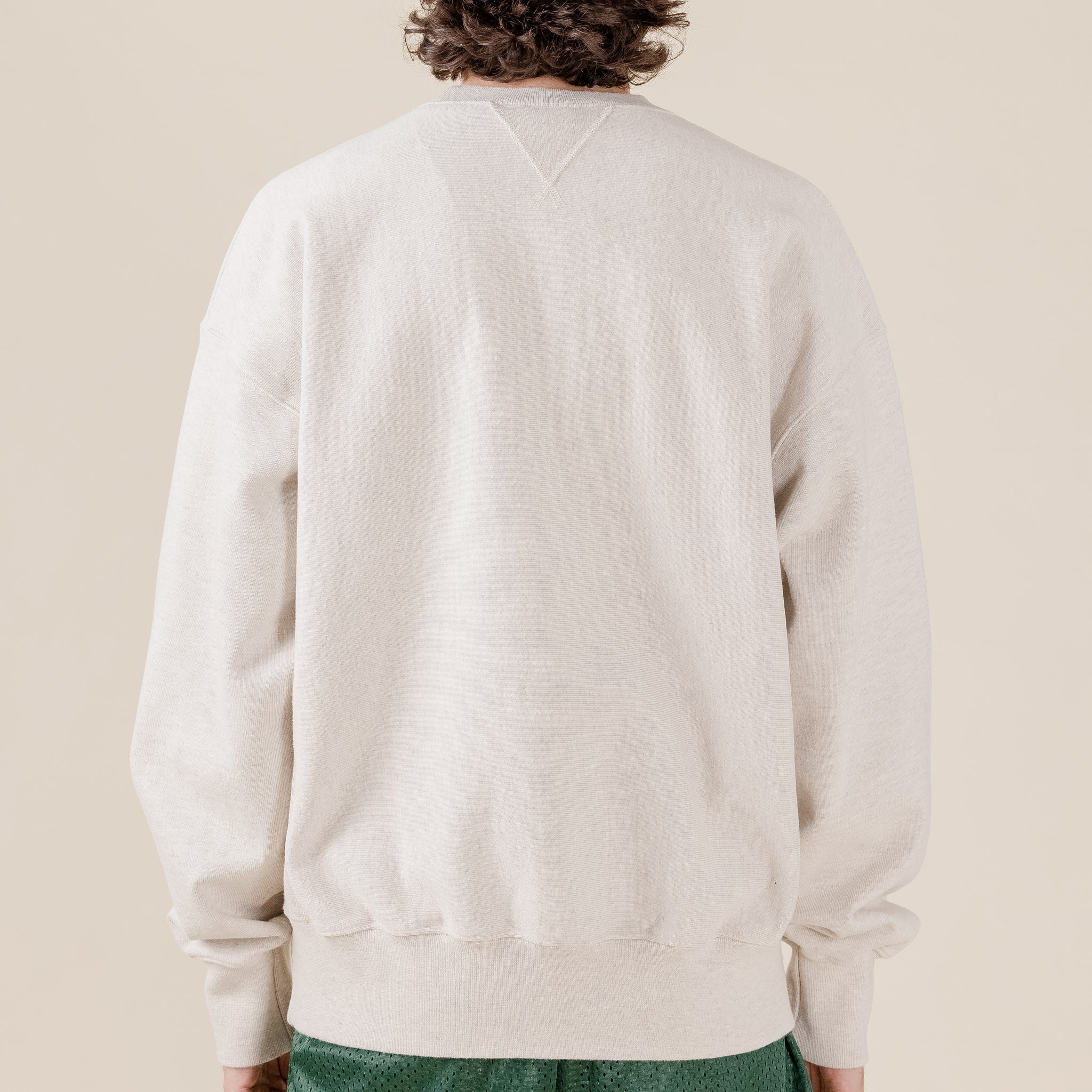 Outstanding & Co - Heavyweight Reverse Sweatshirt - 1% Oatmeal Grey "outstanding & co uk stockist" "outstanding & co" "outstanding and co" "better than camber"
