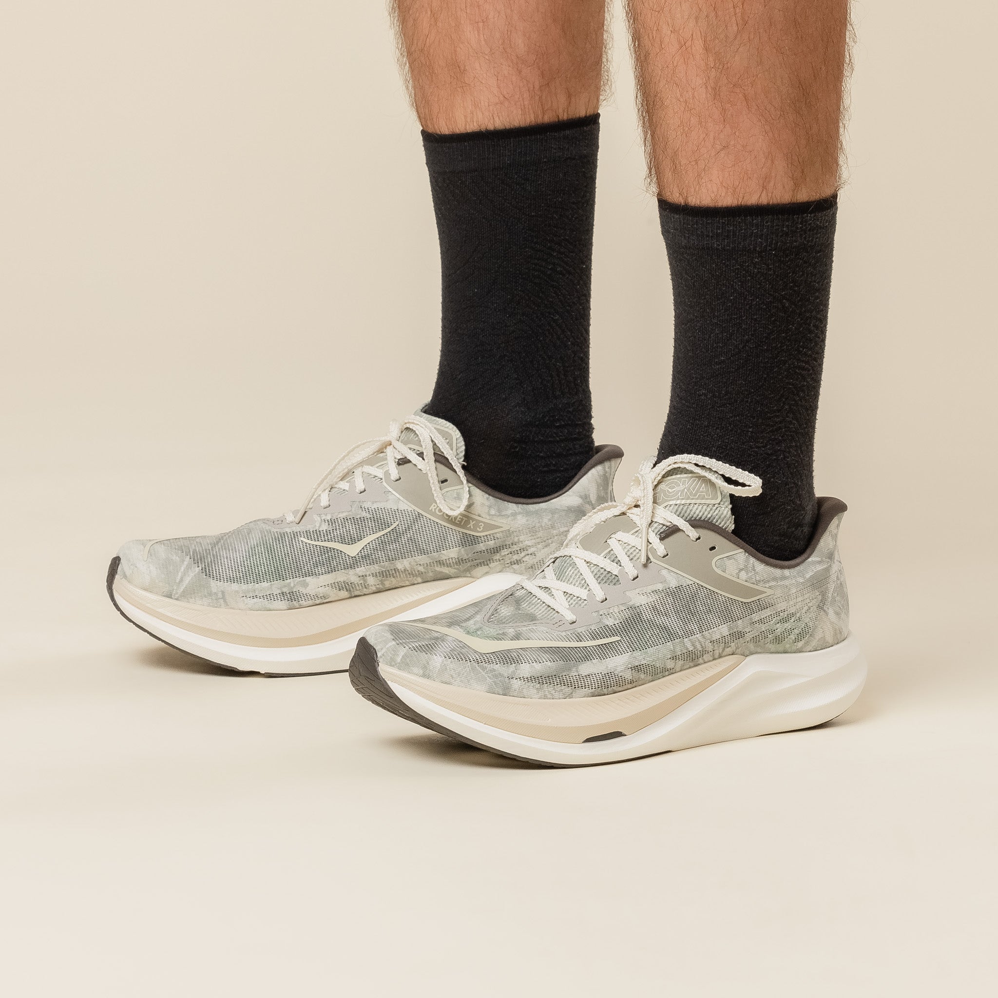 HOKA x John Elliot - Rocket X3 - Spray Green / Antique White