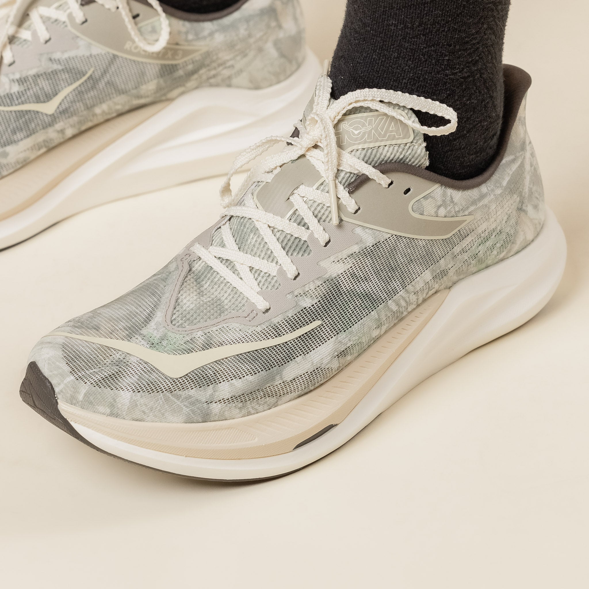 HOKA x John Elliot - Rocket X3 - Spray Green / Antique White