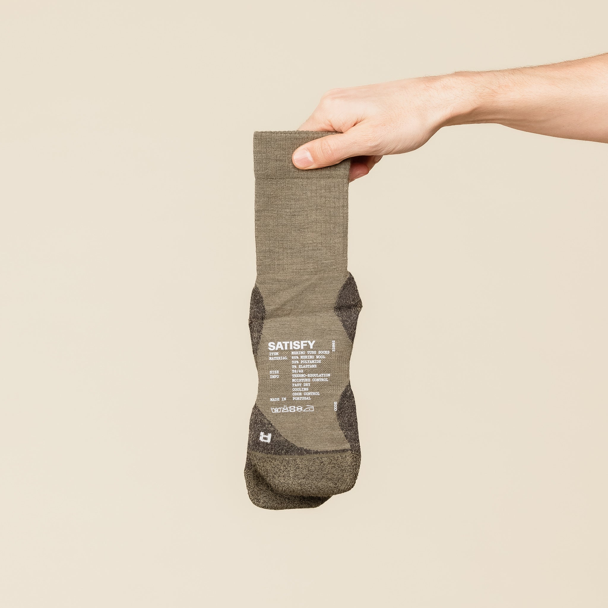 Satisfy Running - Merino Nylon Tube Socks - Dark Olive