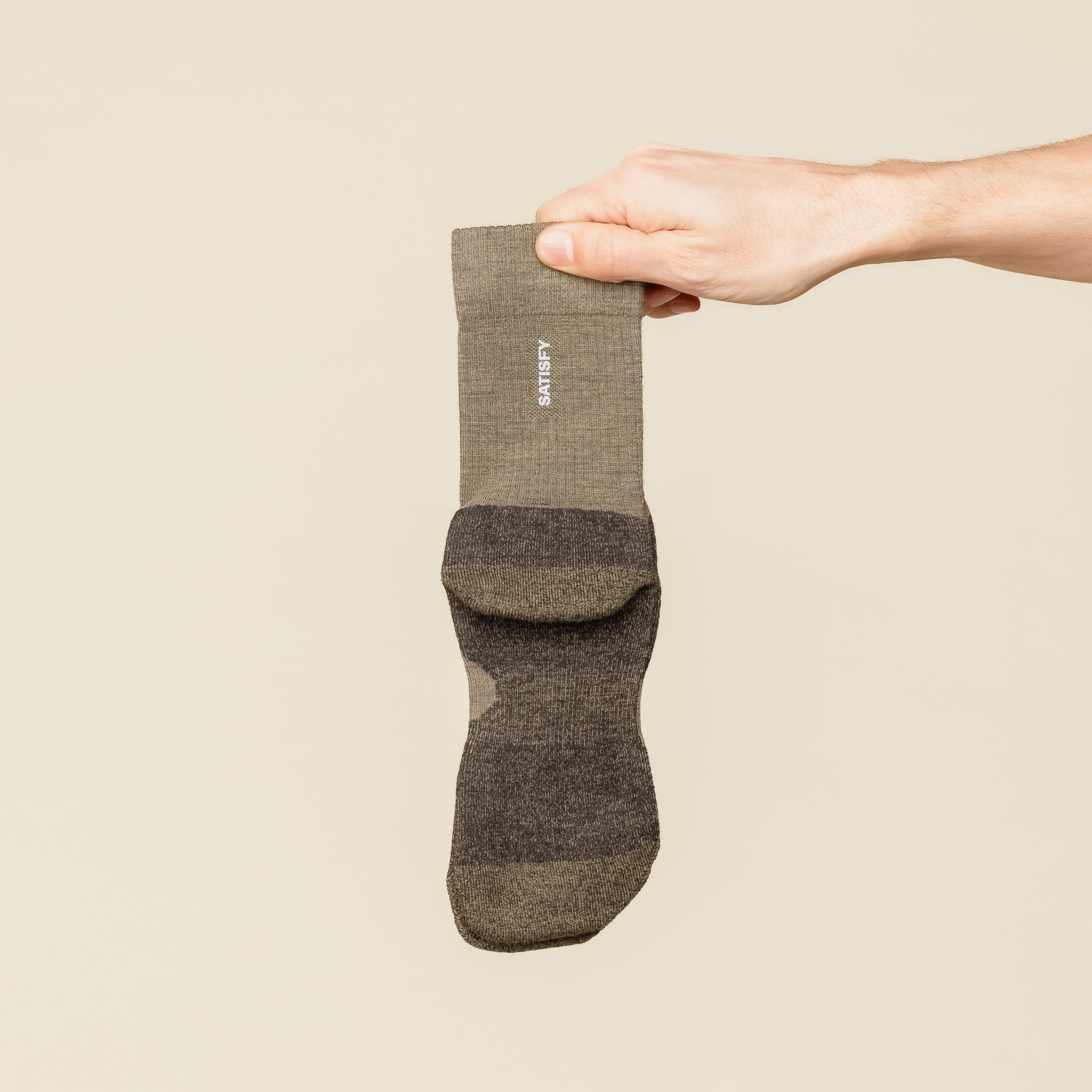 Satisfy Running - Merino Nylon Tube Socks - Dark Olive