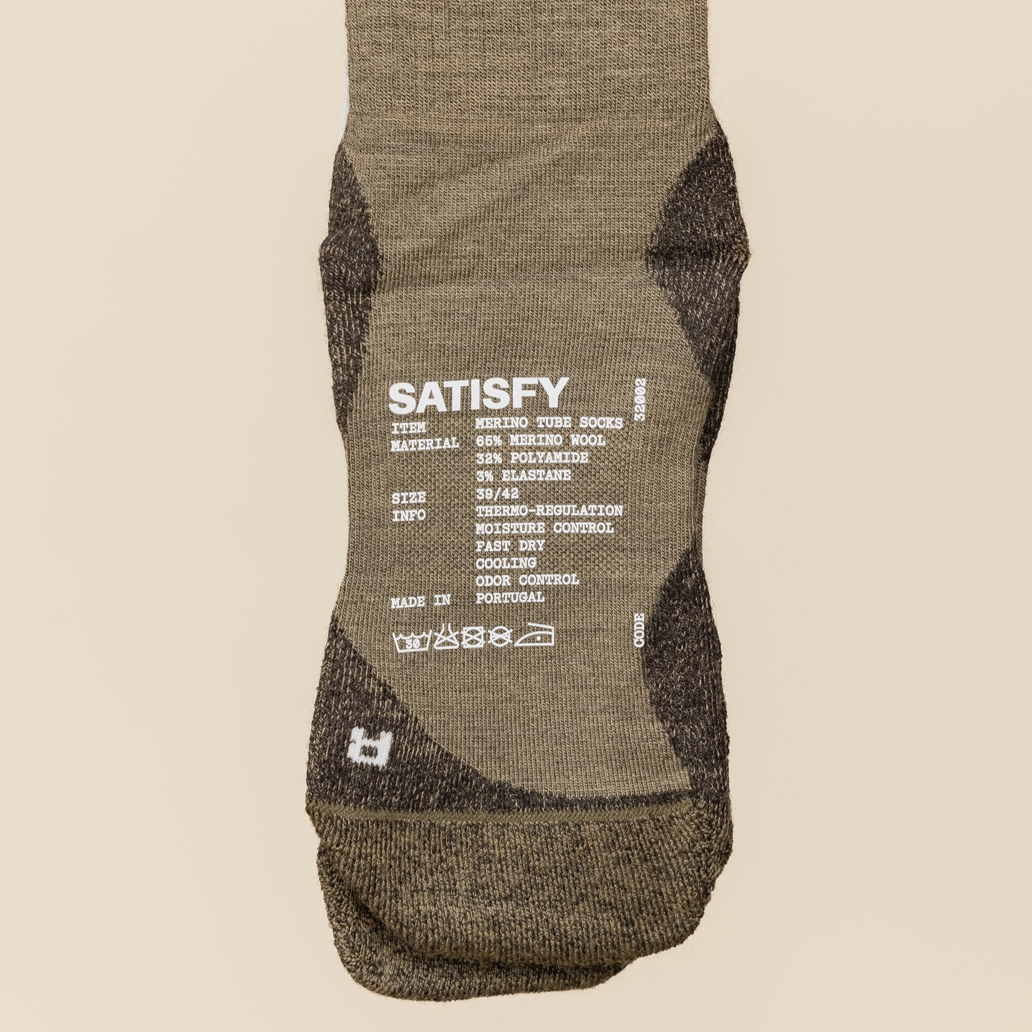 Satisfy Running - Merino Nylon Tube Socks - Dark Olive