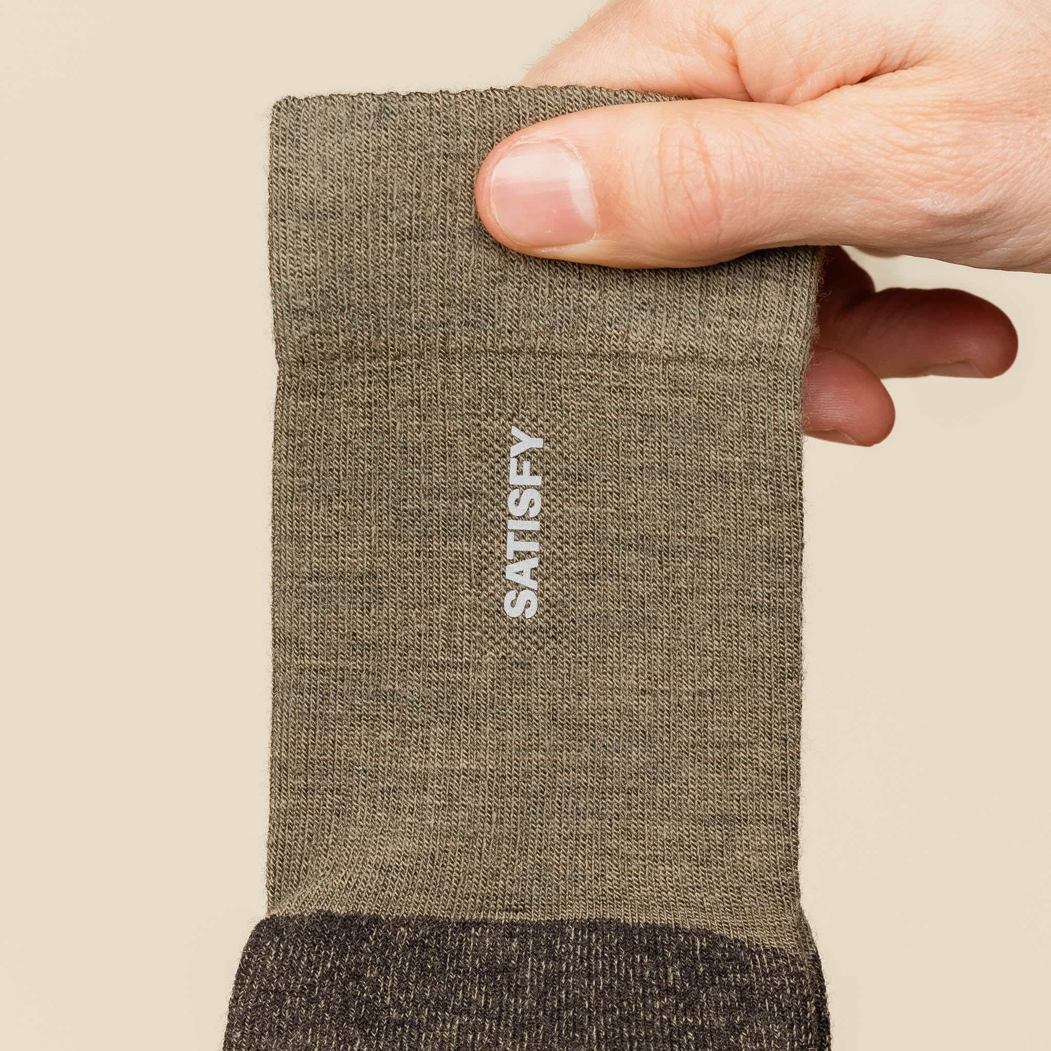 Satisfy Running - Merino Nylon Tube Socks - Dark Olive