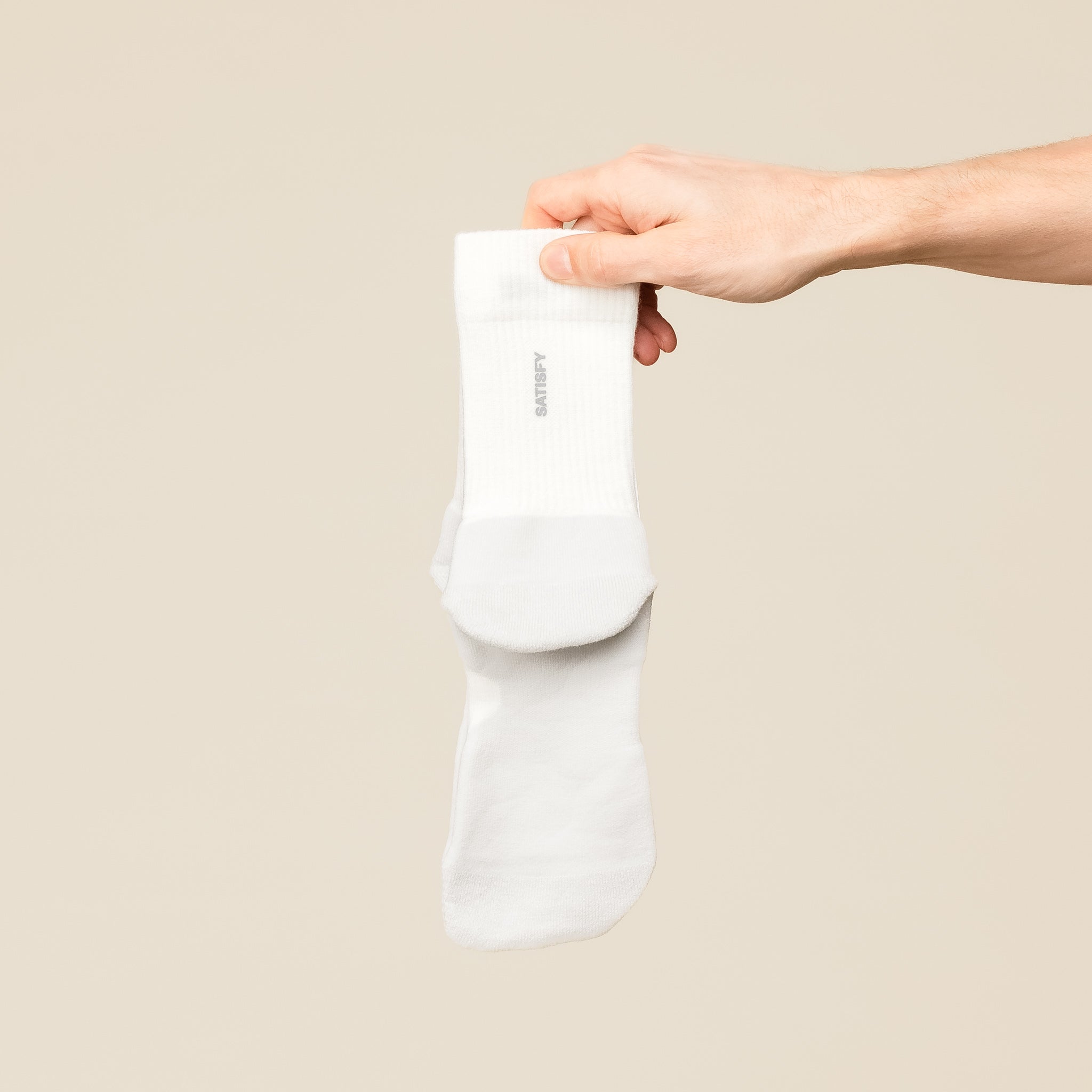 Satisfy Running - Merino Nylon Tube Socks - Off White