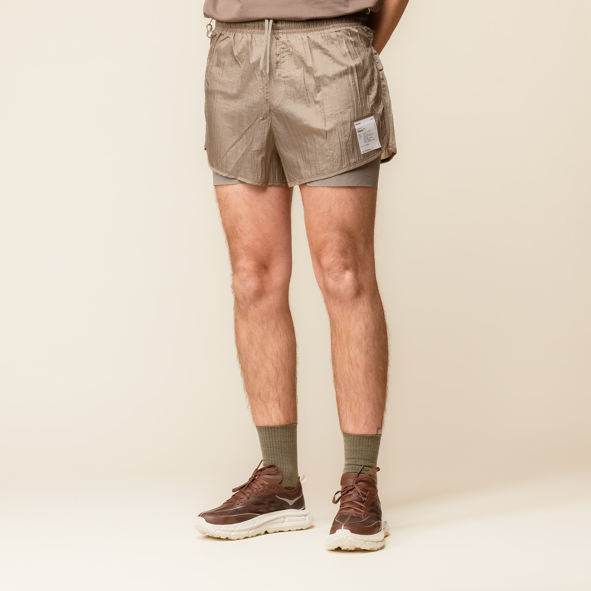 Satisfy Running - Rippy™ 3" Trail Shorts - Shitake 12000-SH