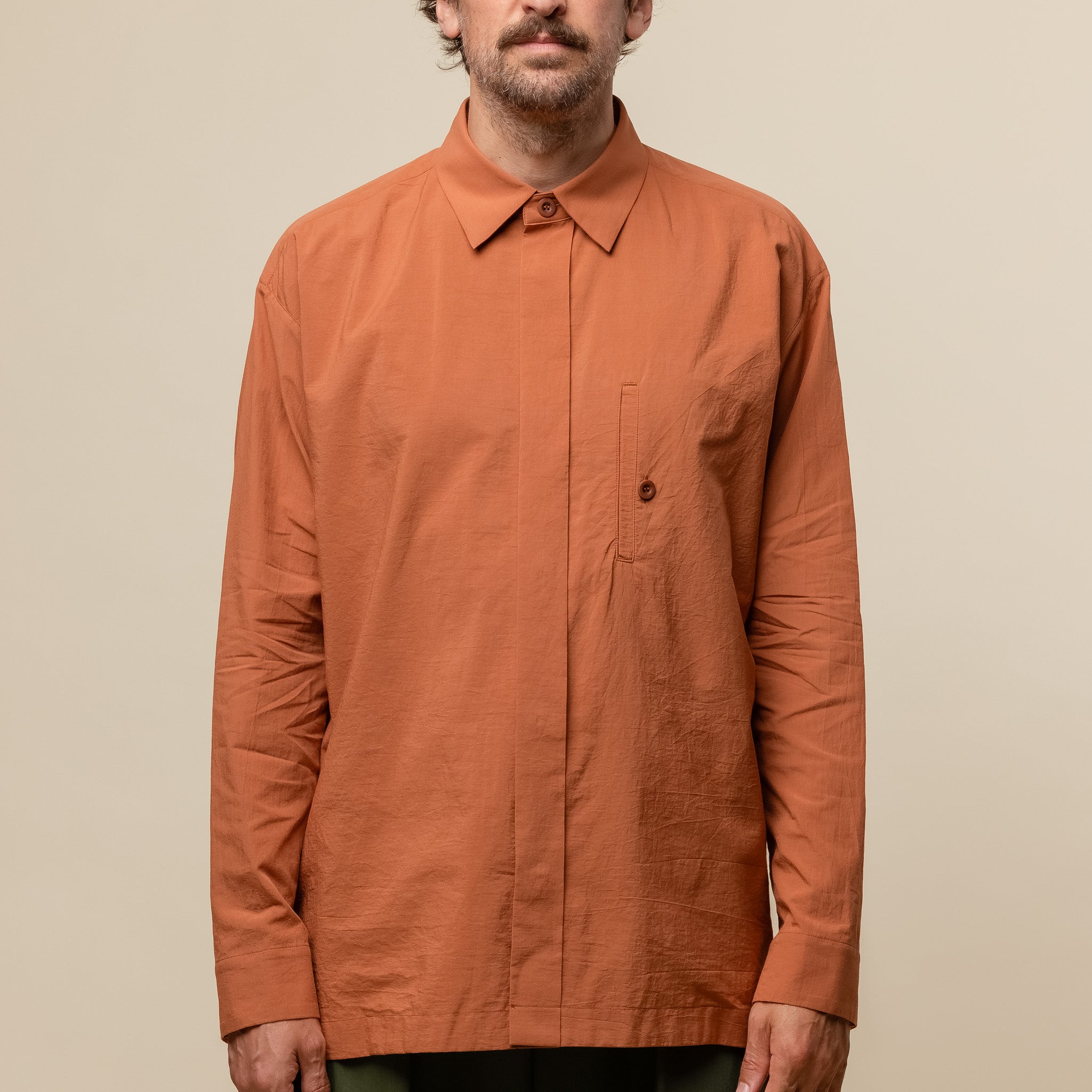 IM Men - White Shirt - Terracotta