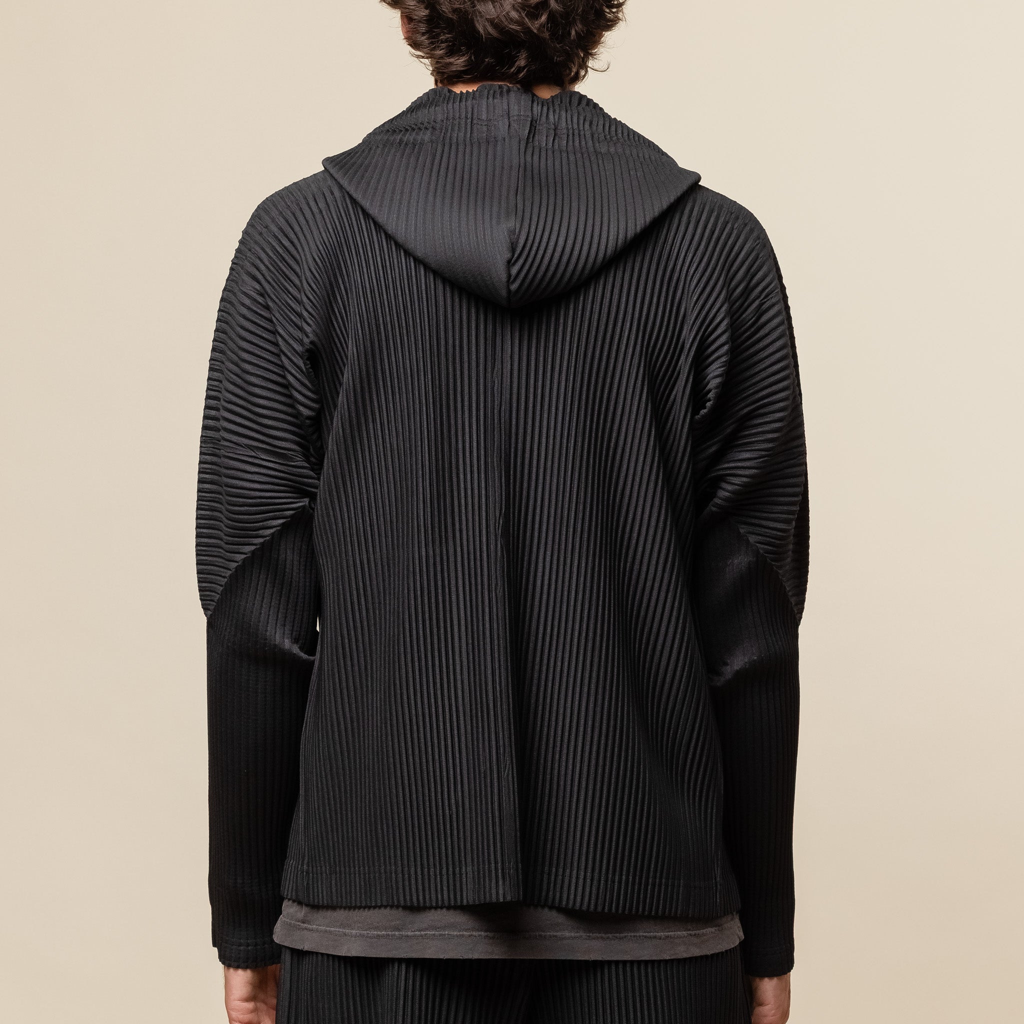 Homme Plissé Issey Miyake - Monthly Colours Pleated Hoodie - Black