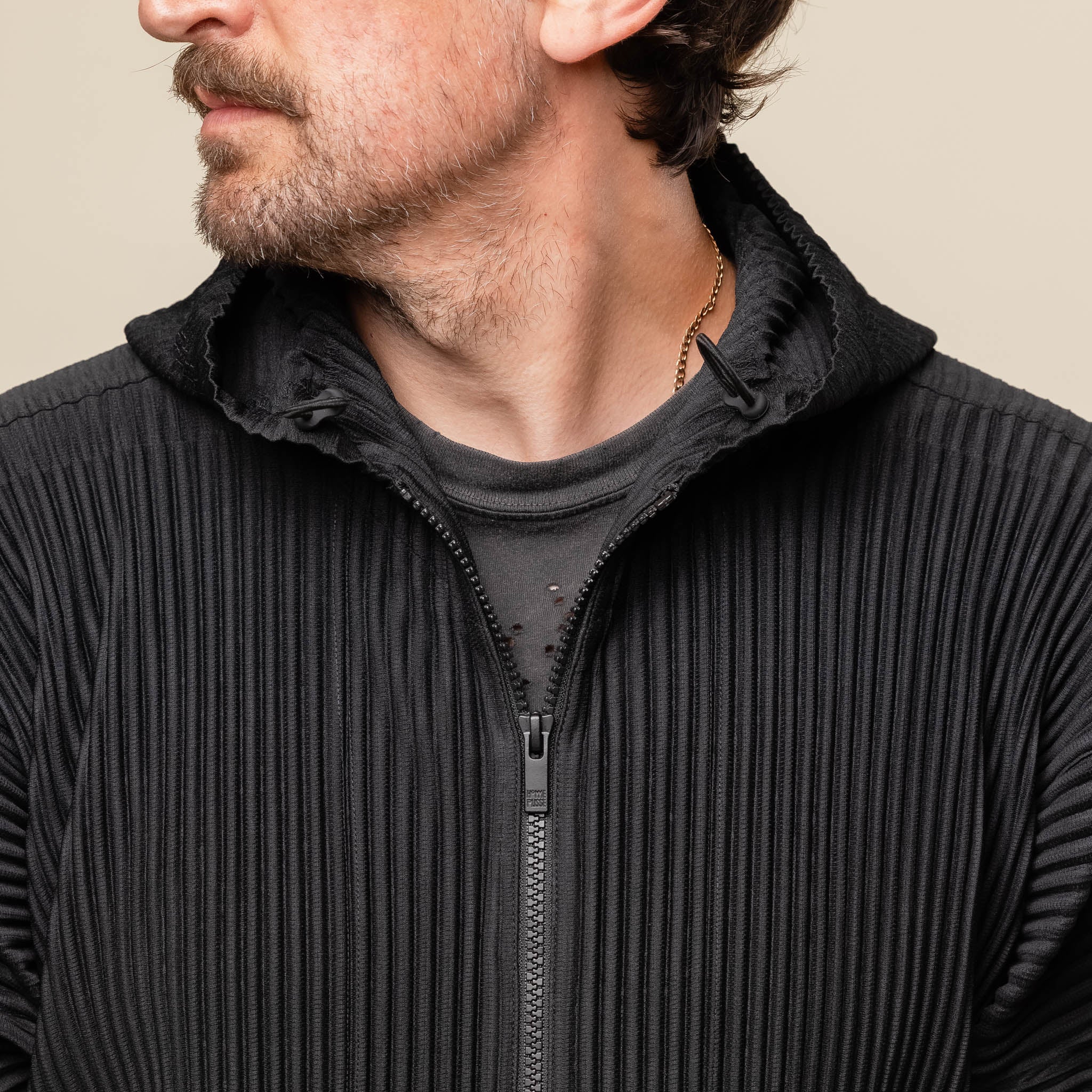 Homme Plissé Issey Miyake - Monthly Colours Pleated Hoodie - Black