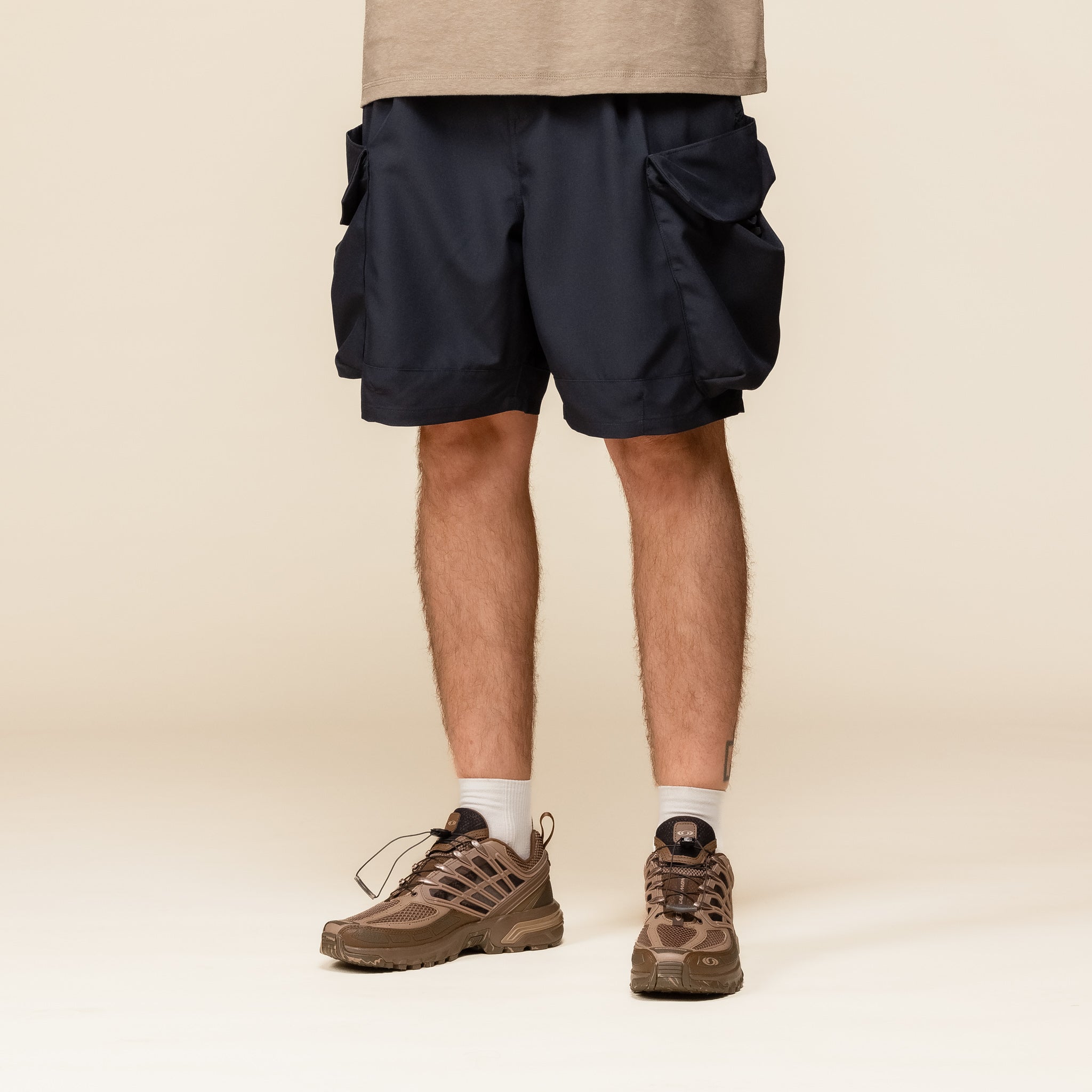 MW-PT24109 Meanswhile - Luggage Cargo Shorts - Navy Blue