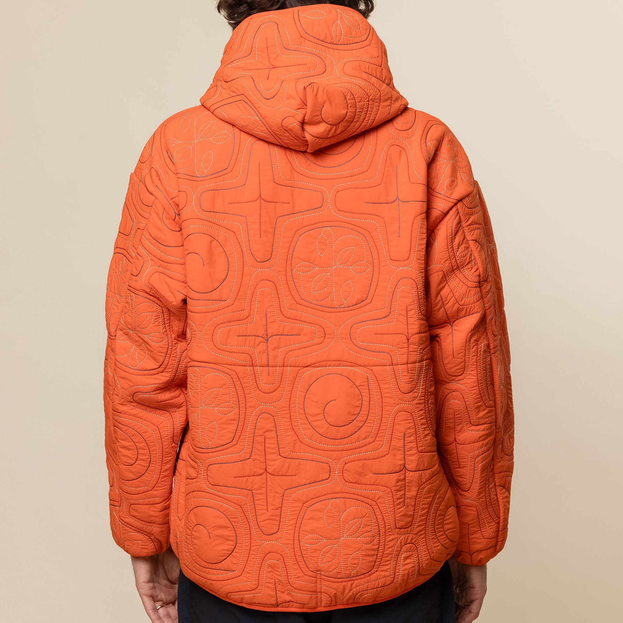 Norbit by Hiroshi Nozawa - Ainu Quilted Fleece Jacket - Orange