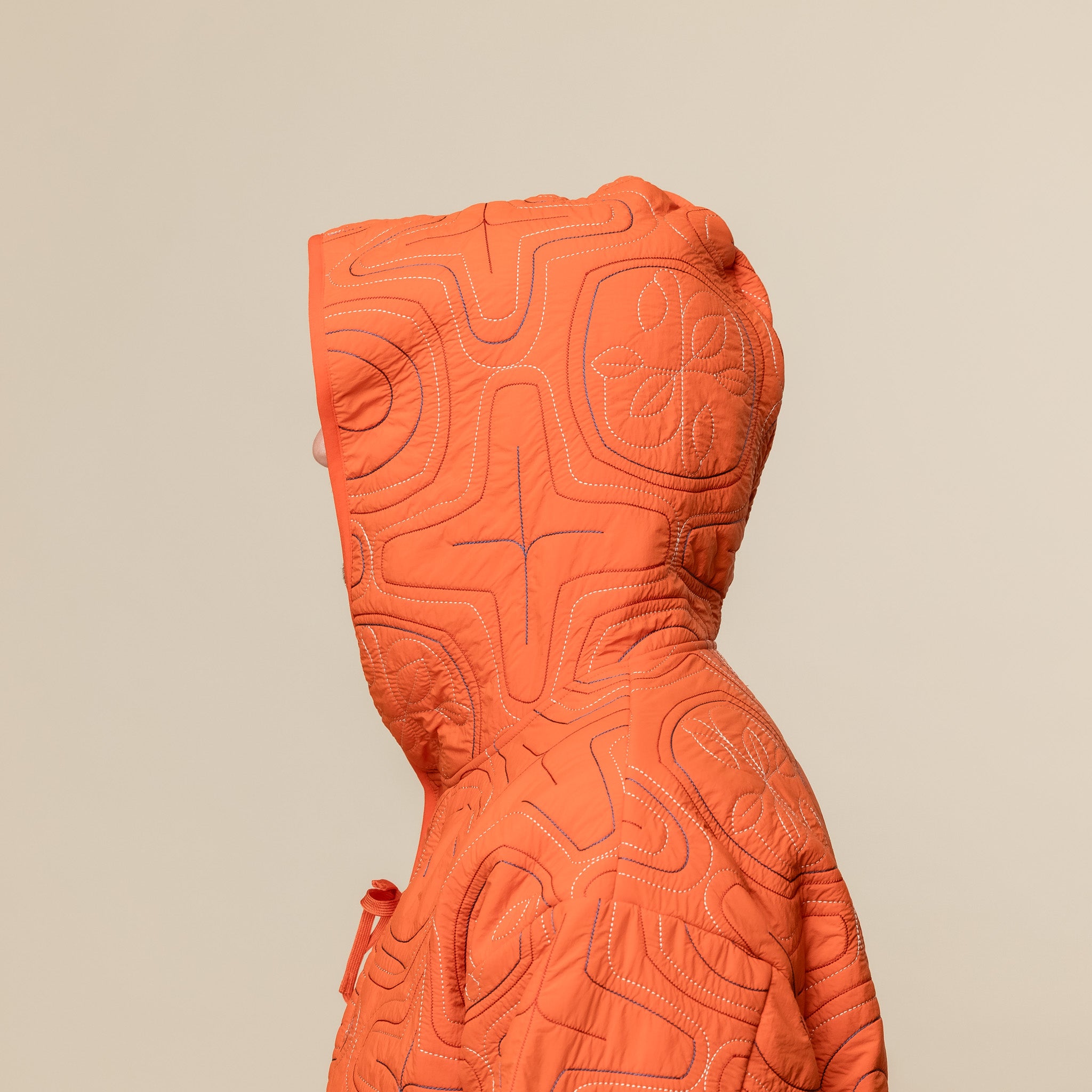 Norbit by Hiroshi Nozawa - Ainu Quilted Fleece Jacket - Orange