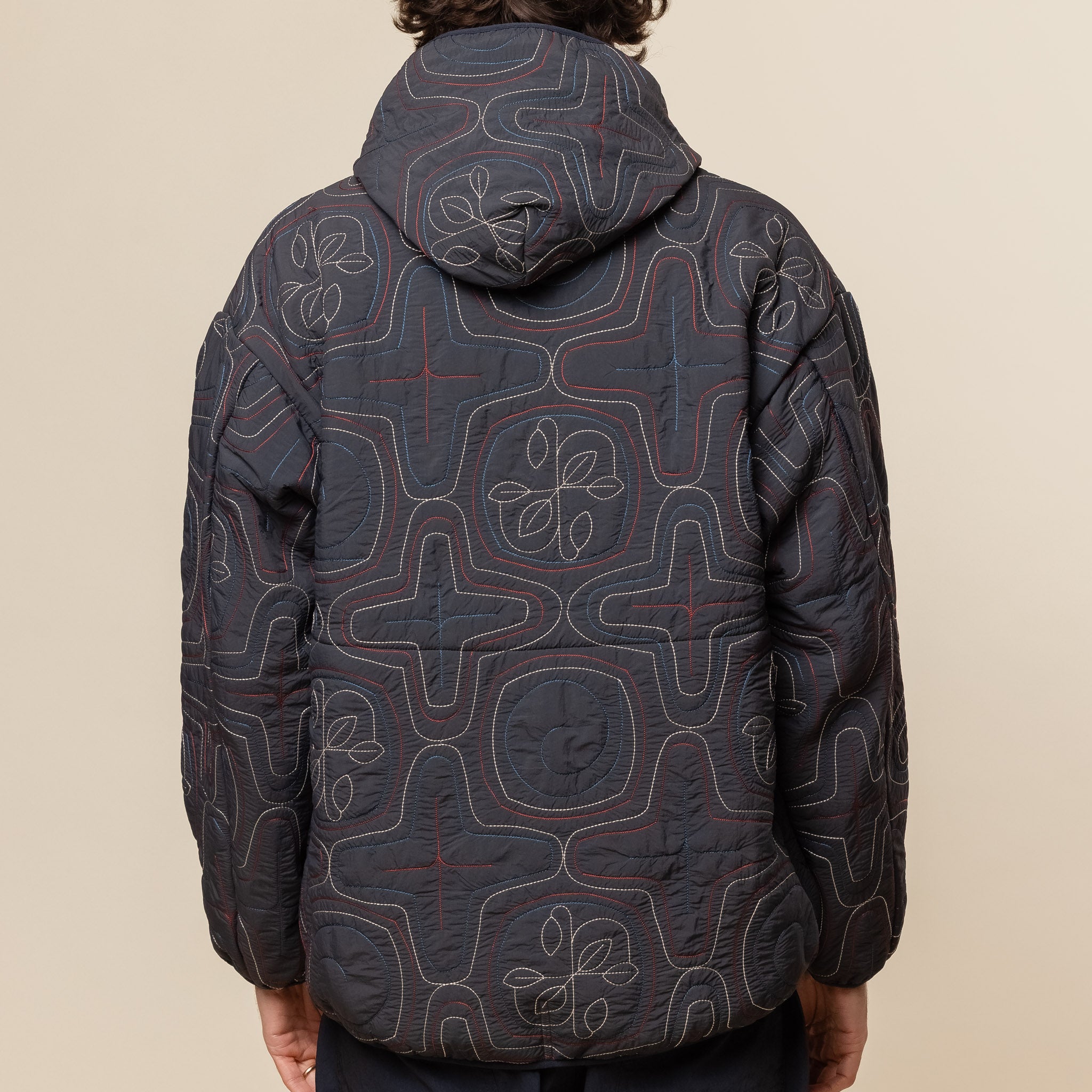 Norbit by Hiroshi Nozawa - Ainu Quilted Fleece Jacket - Navy