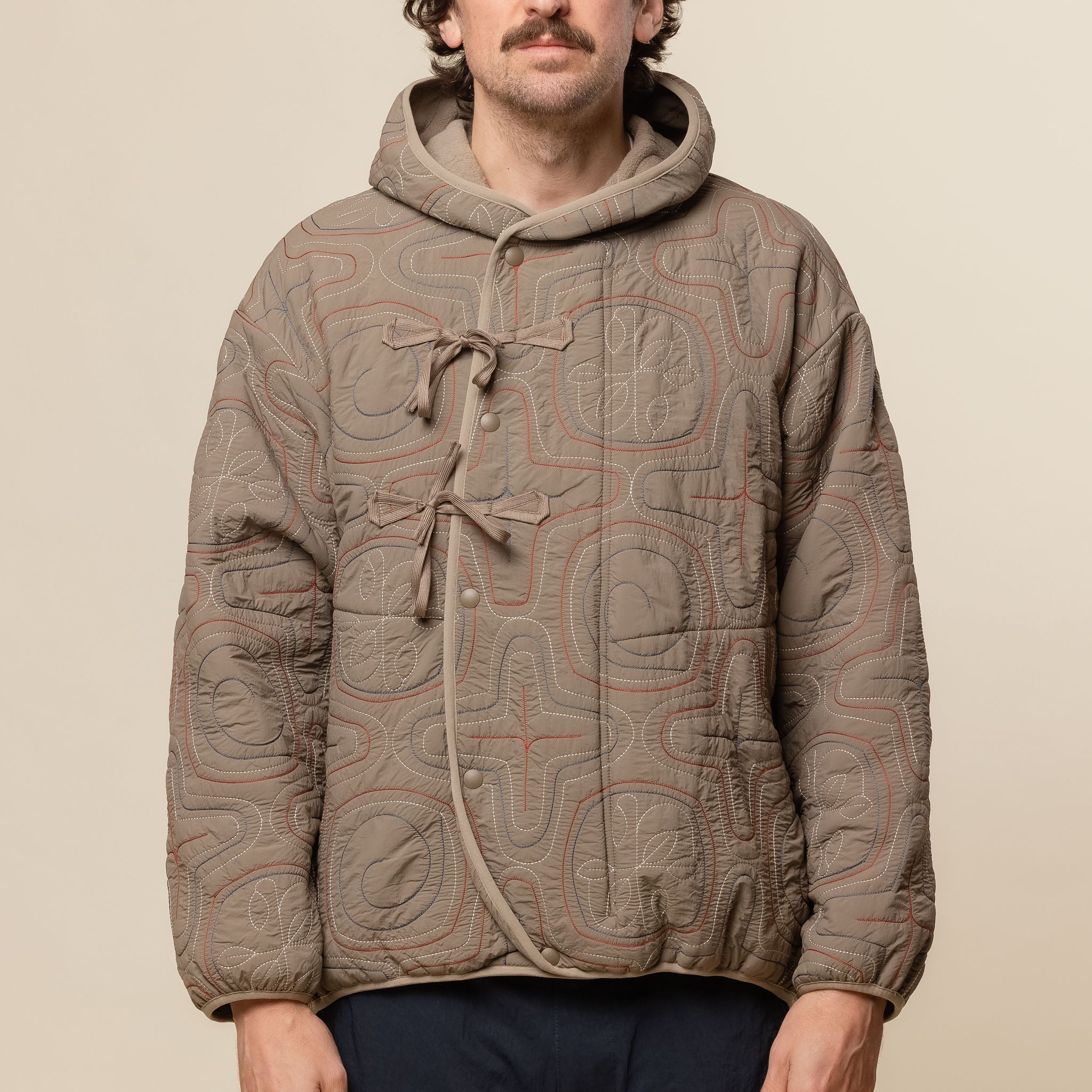Norbit by Hiroshi Nozawa - Ainu Quilted Fleece Jacket - Beige
