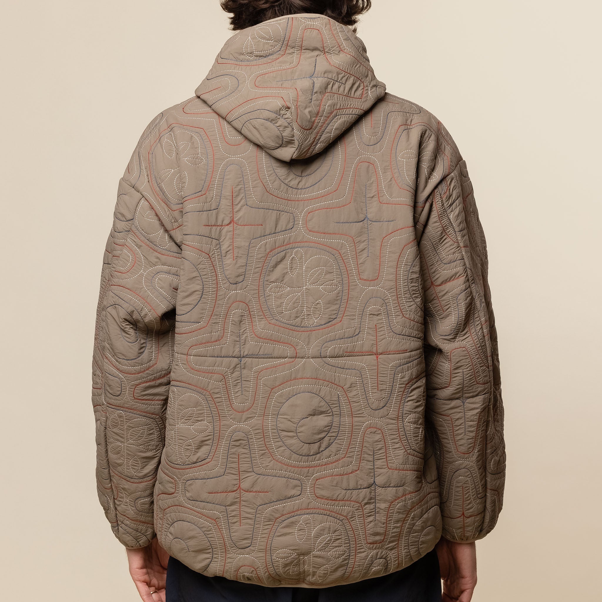 Norbit by Hiroshi Nozawa - Ainu Quilted Fleece Jacket - Beige