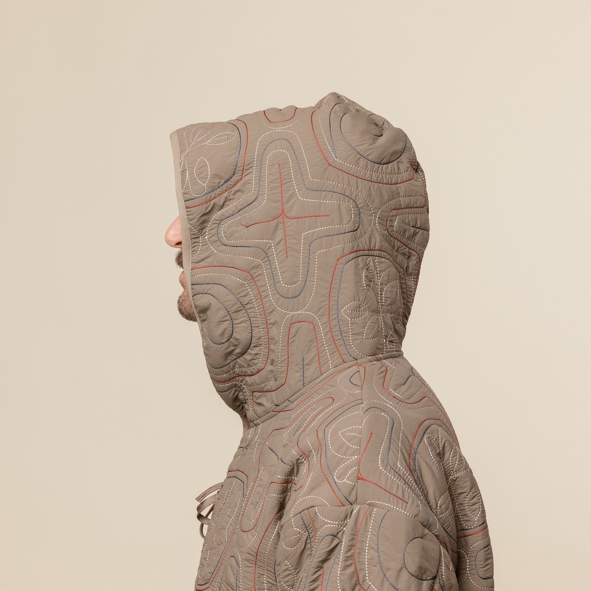 Norbit by Hiroshi Nozawa - Ainu Quilted Fleece Jacket - Beige