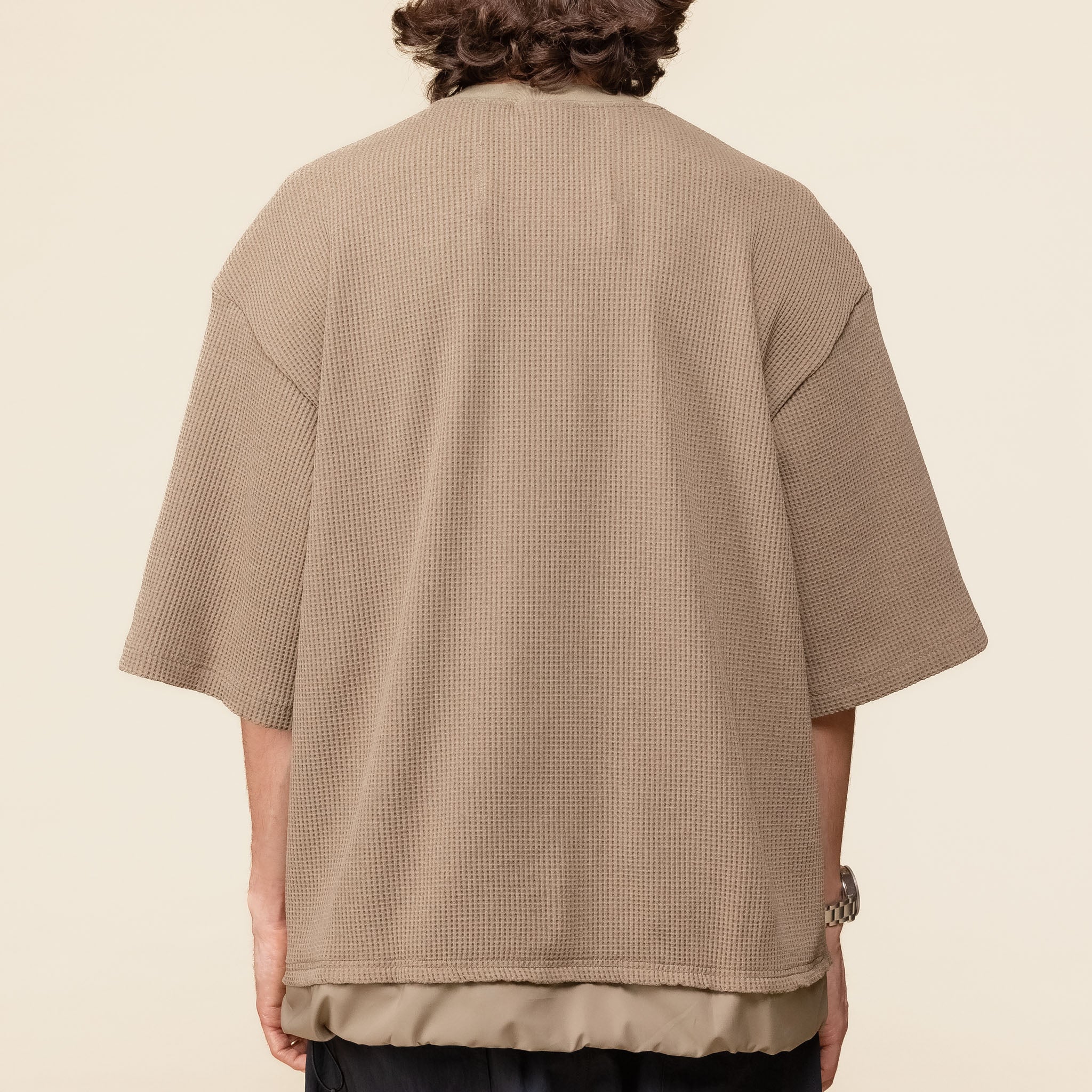 MW-CT24105 Meanswhile - SOLOTEX® Waffle T-Shirt - Bedouin (Brown)