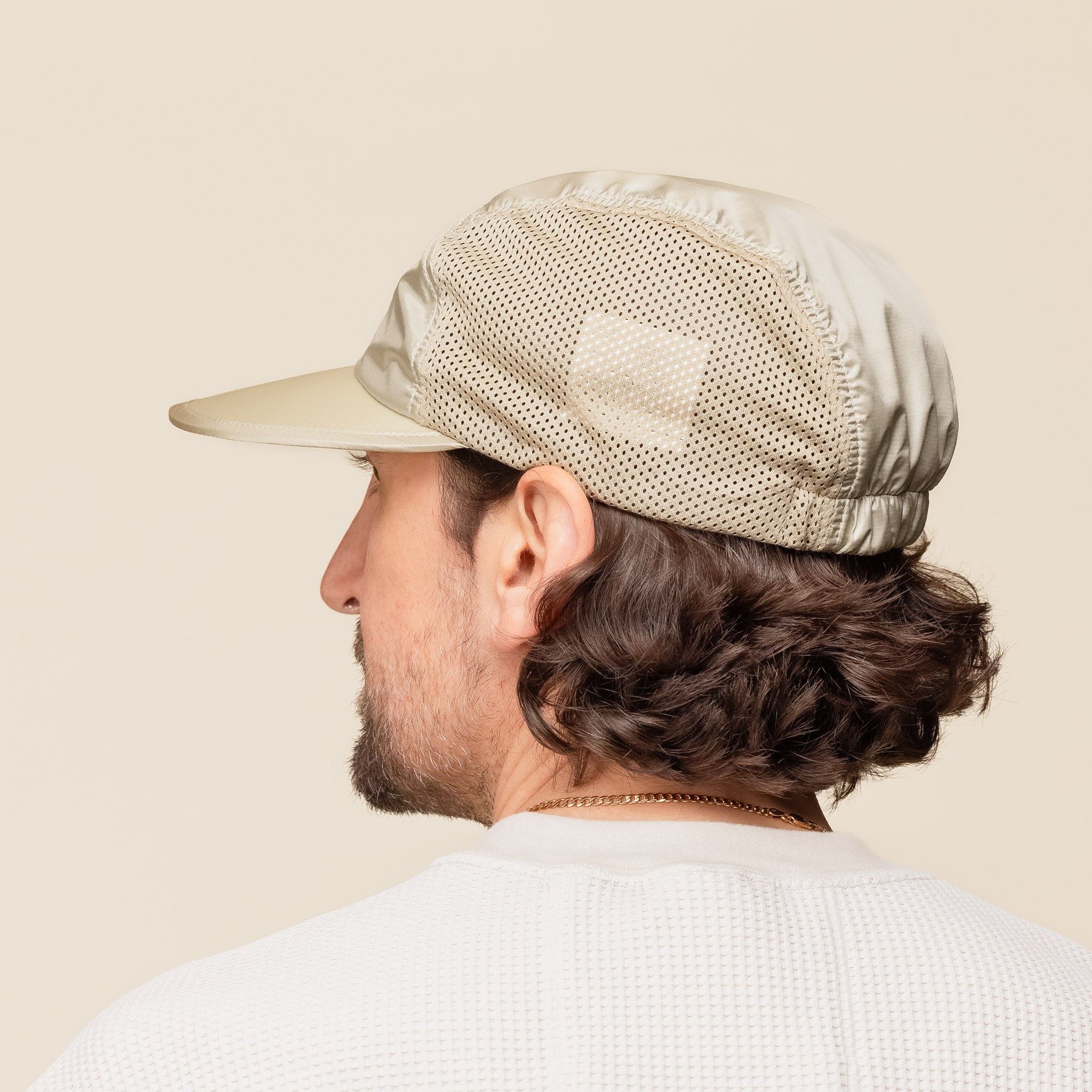 SS24RL03RIP Found Feather - Half Moon Rip Stop Cap - Beige