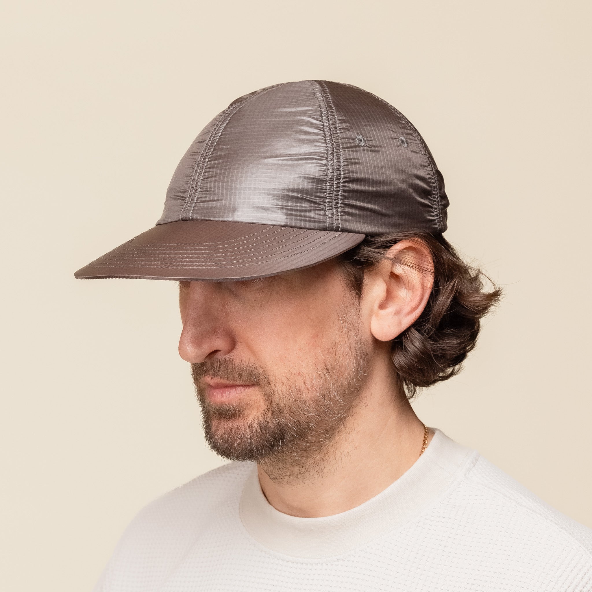SS24ML01RIP Found Feather - Classic 6 Panel Rip Stop Cap - Charcoal Blue